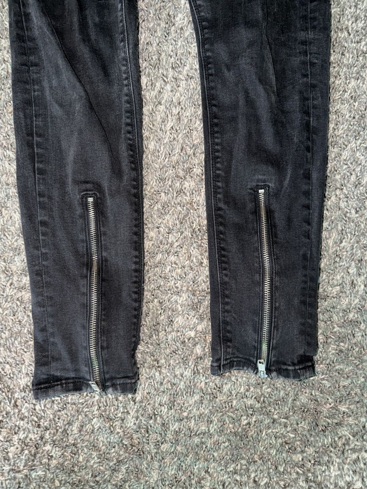 Other Black skinny zipper jeans Size US 32 / EU 48 - 2 Thumbnail