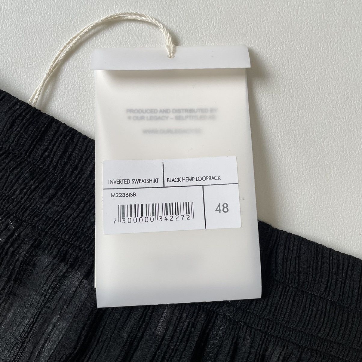 Our Legacy Black Hemp Loopback Crinkle Cotton Pants Size US 32 / EU 48 - 6 Thumbnail