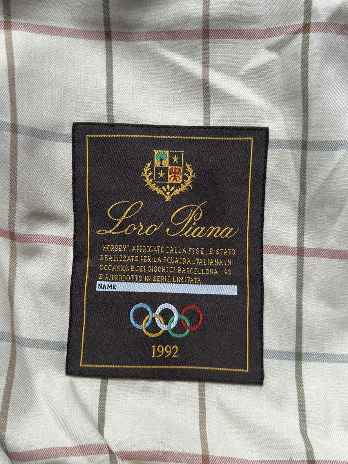 Loro Piana Loro Piana "Horsey" Jacket - 1992 Barcelona Olympics Edition Size US XL / EU 56 / 4 - 5 Thumbnail