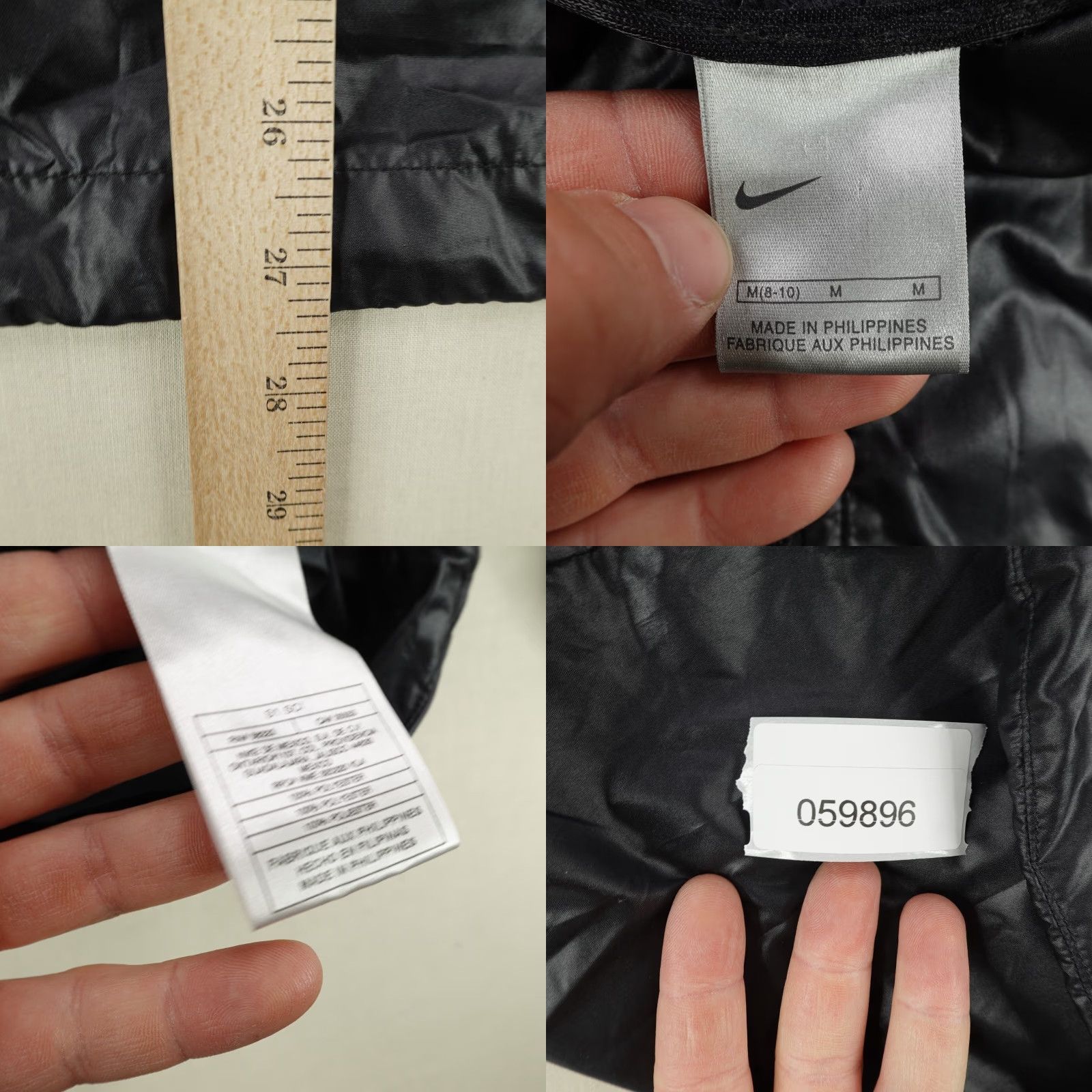 Nike VINTAGE Nike Jacket Womens Medium Black 1/4 Zip Windbreaker Swoosh Y2K Size M / US 6-8 / IT 42-44 - 8 Thumbnail