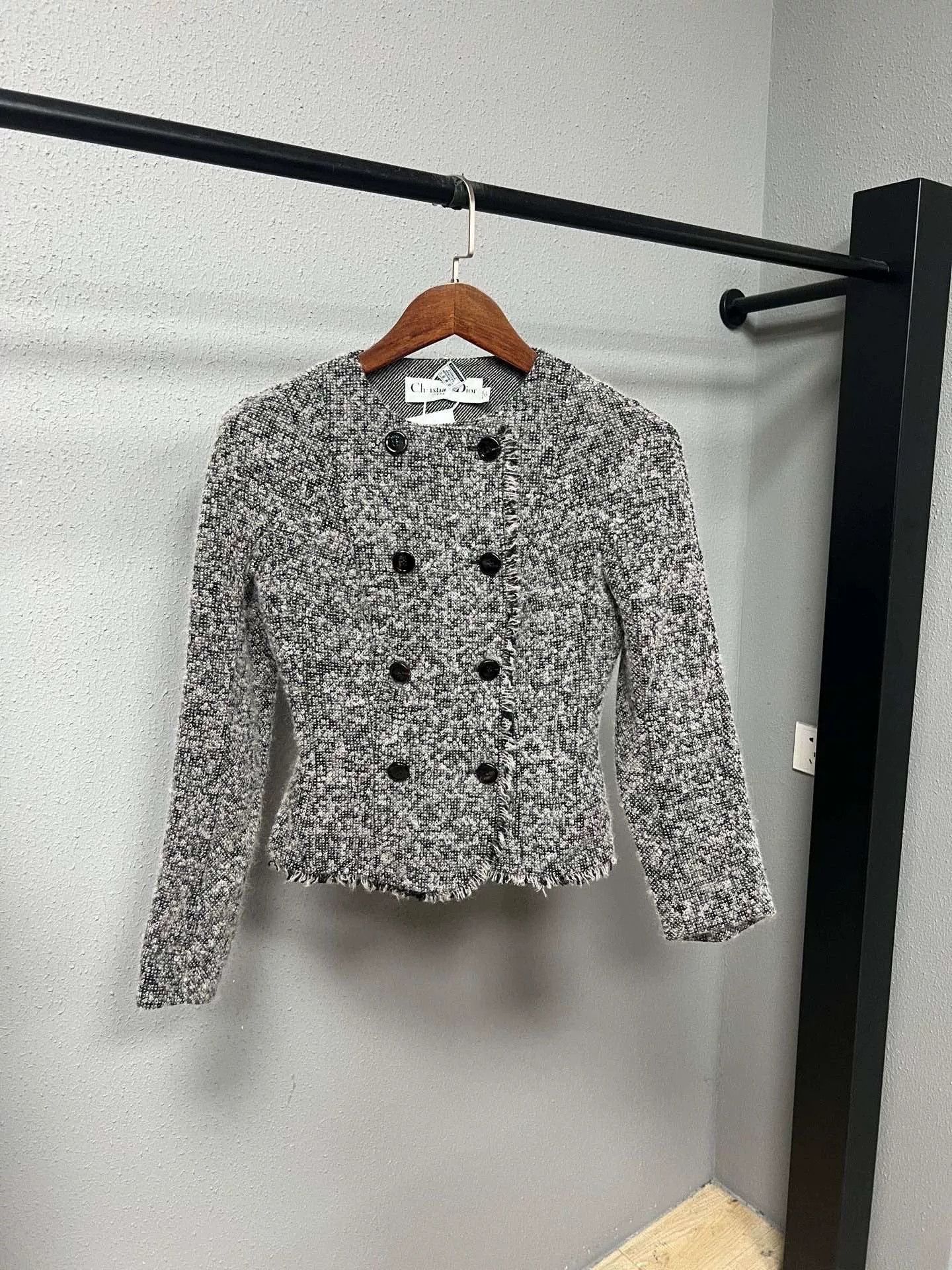 Dior Dior Snow Gray Double-Breasted T Jacket Size US 8 / EU 41 - 1 Thumbnail