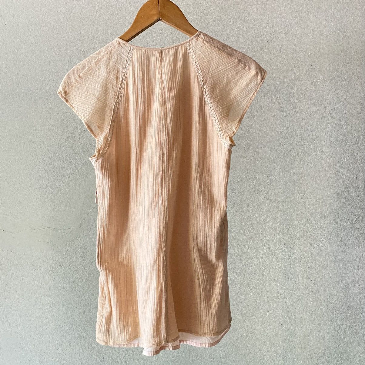 Isabel Marant Isabel Marant Peach Pleated Cap Sleeve Blouse Size S / US 4 / IT 40 - 2 Thumbnail
