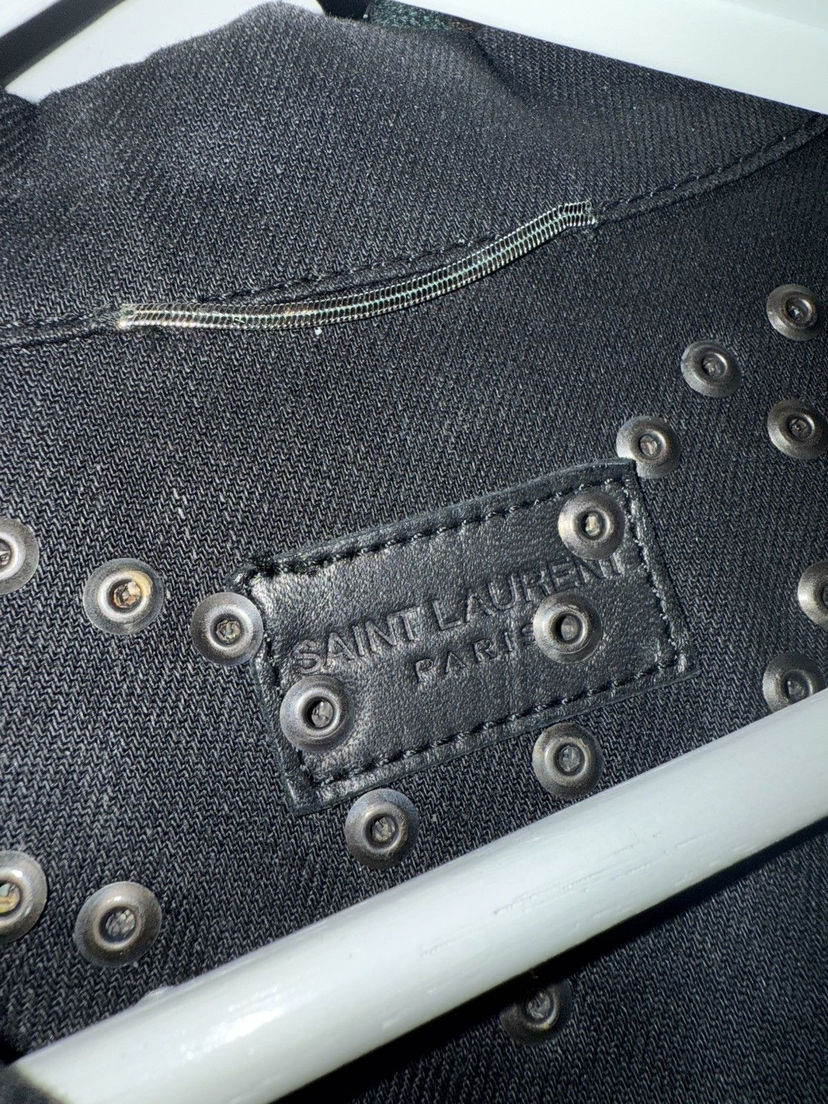 Saint Laurent Paris 1/1 Saint Laurent Runway Sample Studded Denim Jacket Size US M / EU 48-50 / 2 - 8 Thumbnail