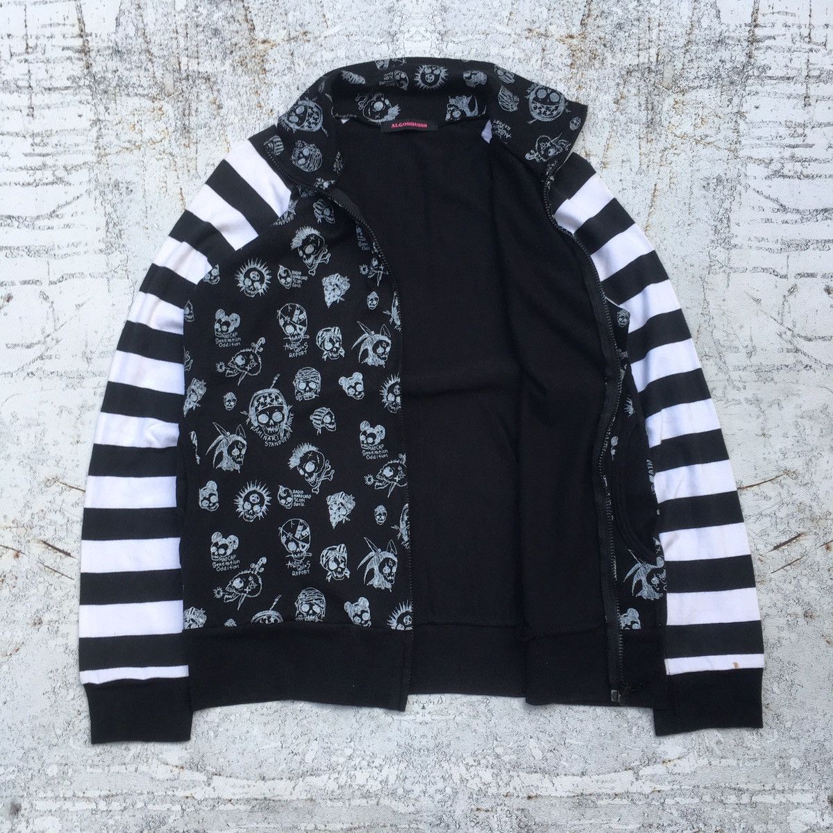 14th Addiction × Affliction × If Six Was Nine Algonquins Full Zip Skull Grunge Punk LGB Jacket Size M / US 6-8 / IT 42-44 - 2 Thumbnail