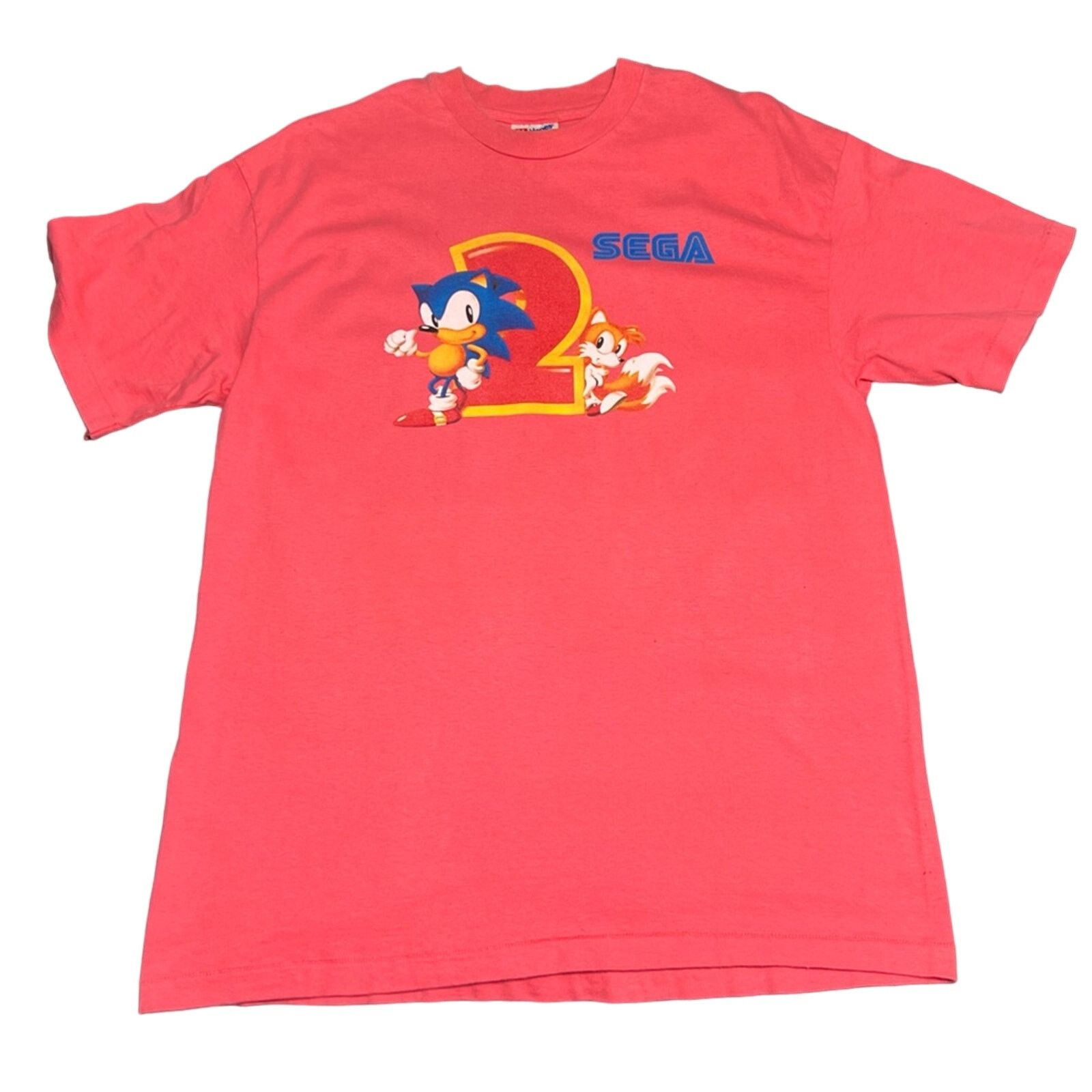 Hanes Vintage 90’s Hanes Sega Sonic Hedgehog 2 Single Stitch Shirt Size US L / EU 52-54 / 3 - 1 Thumbnail