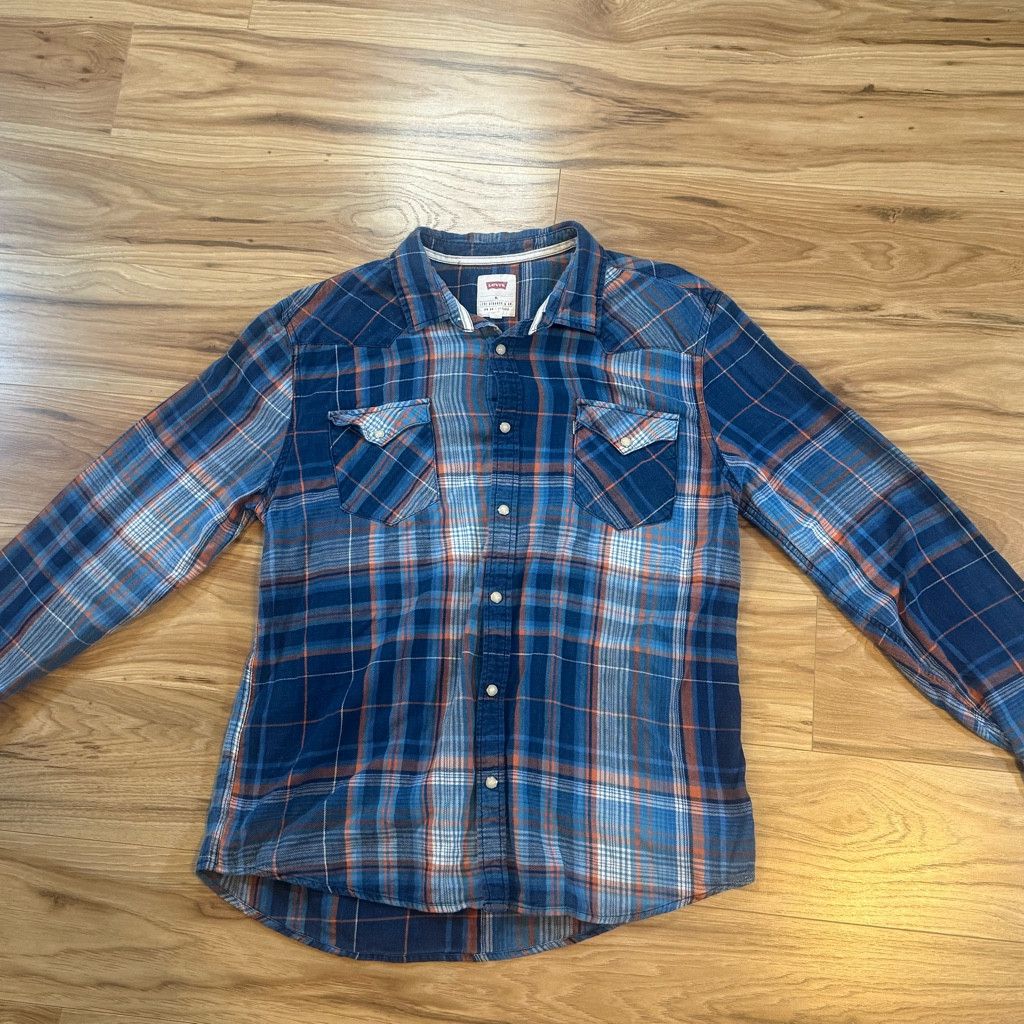 Levi's Levi’s Men’s XL Plaid Flannel Button Shirt Size US XL / EU 56 / 4 - 1 Thumbnail