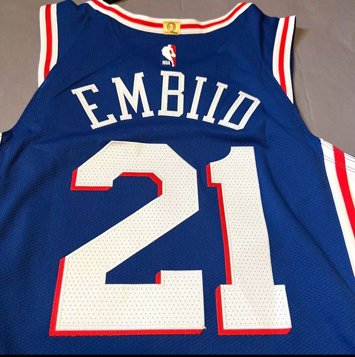 NBA × Nike Joel Embiid “21” Philadelphia 76ers Blue Jersey Size US S / EU 44-46 / 1 - 6 Thumbnail
