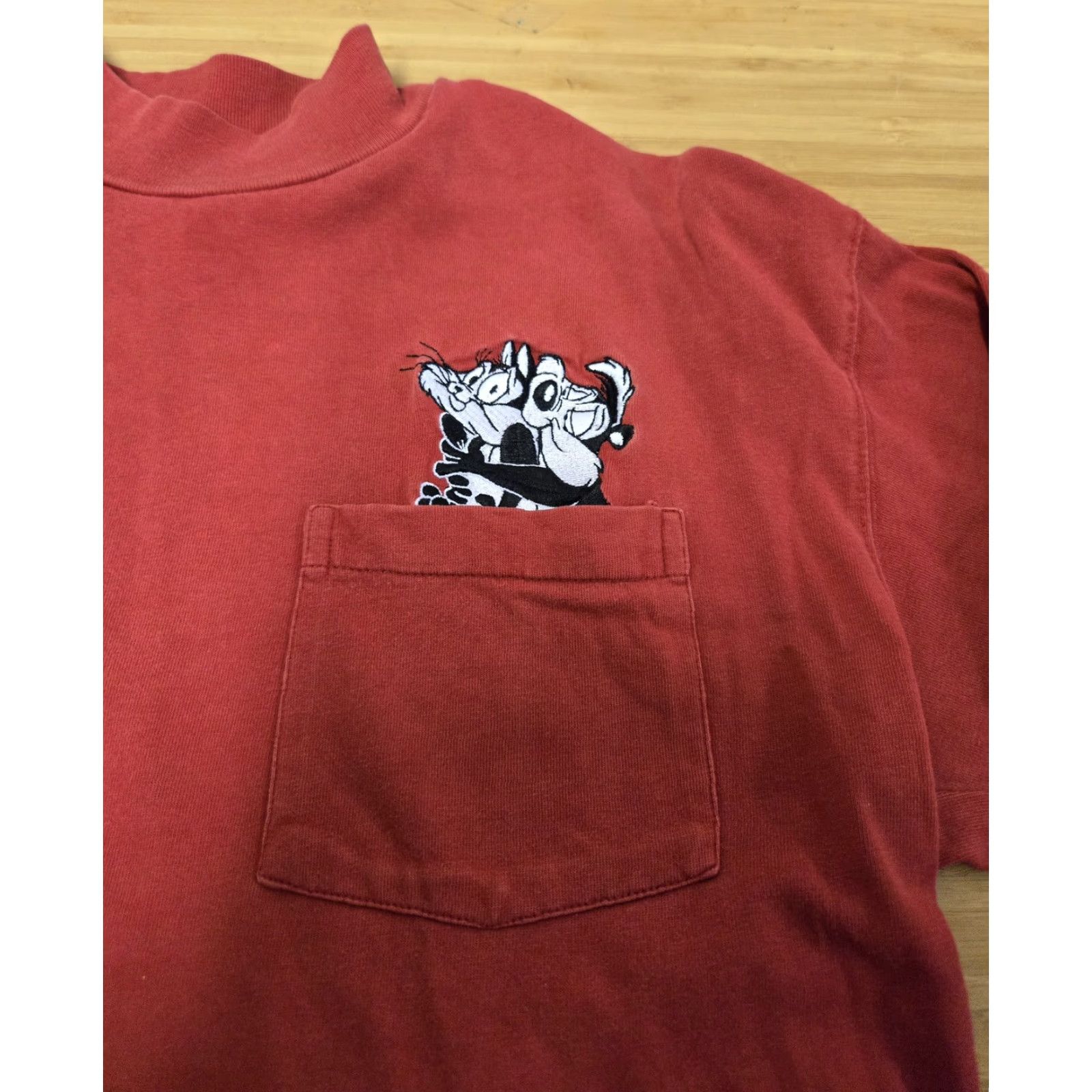 CO VINTAGE Acme Clothing Co Shirt Mens Medium Long Sleeve Cartoon Cat Pocket 90s Size US M / EU 48-50 / 2 - 2 Thumbnail