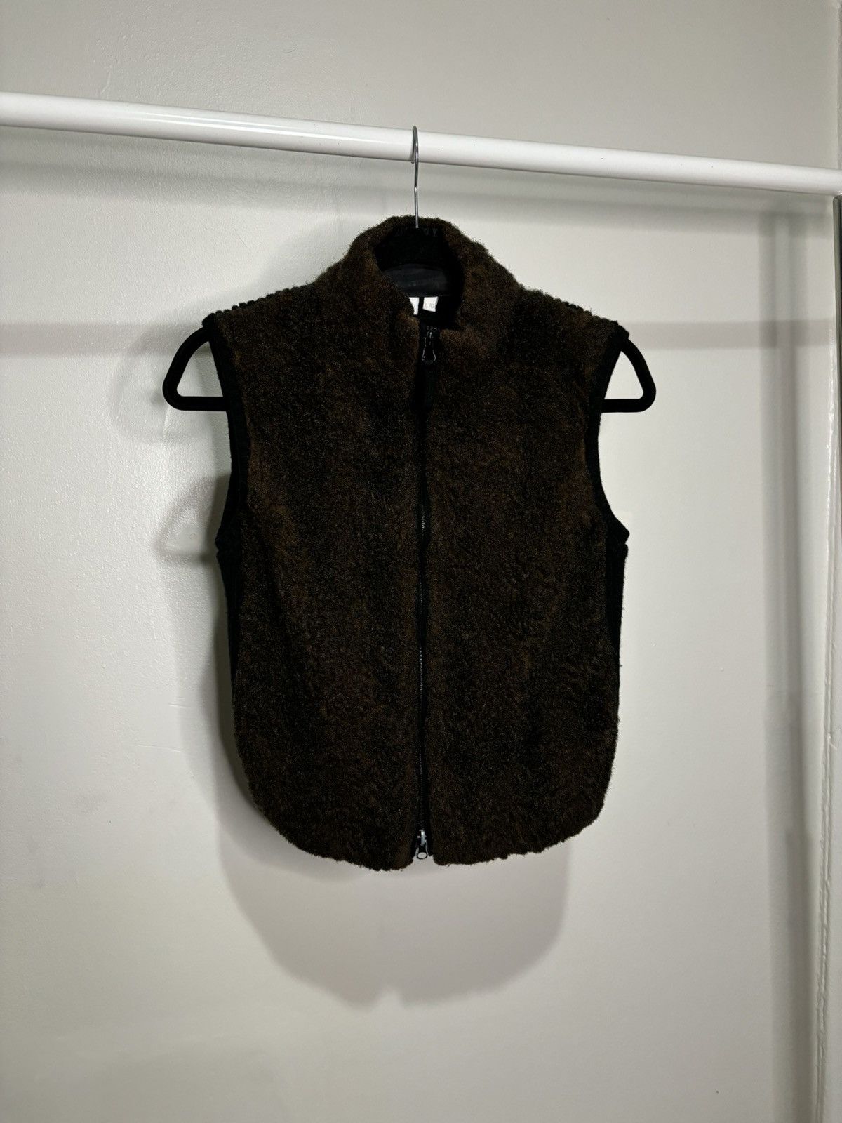 Vintage Vintage 1990s Brown Black Zip-Up Vest Size S / US 4 / IT 40 - 1 Thumbnail