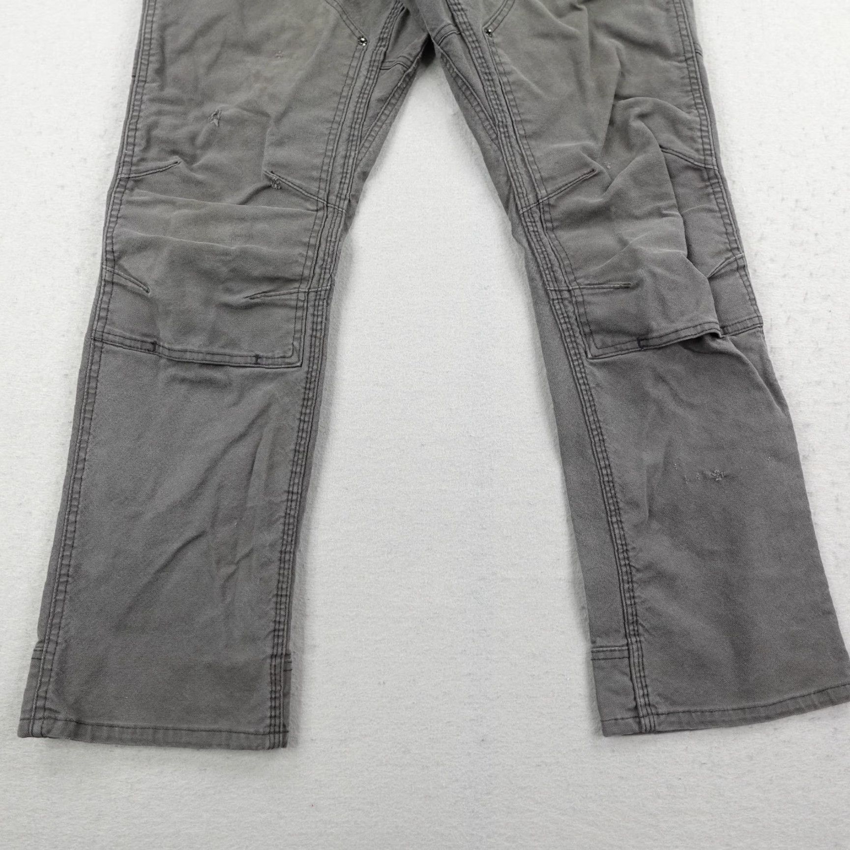 Vintage Dovetail Pants Womens Carpenter Utility Workwear 18 Regular 32 Gray Double Knee Stretch Cotton Spandex Pockets Size 40" / US 18 - 3 Thumbnail