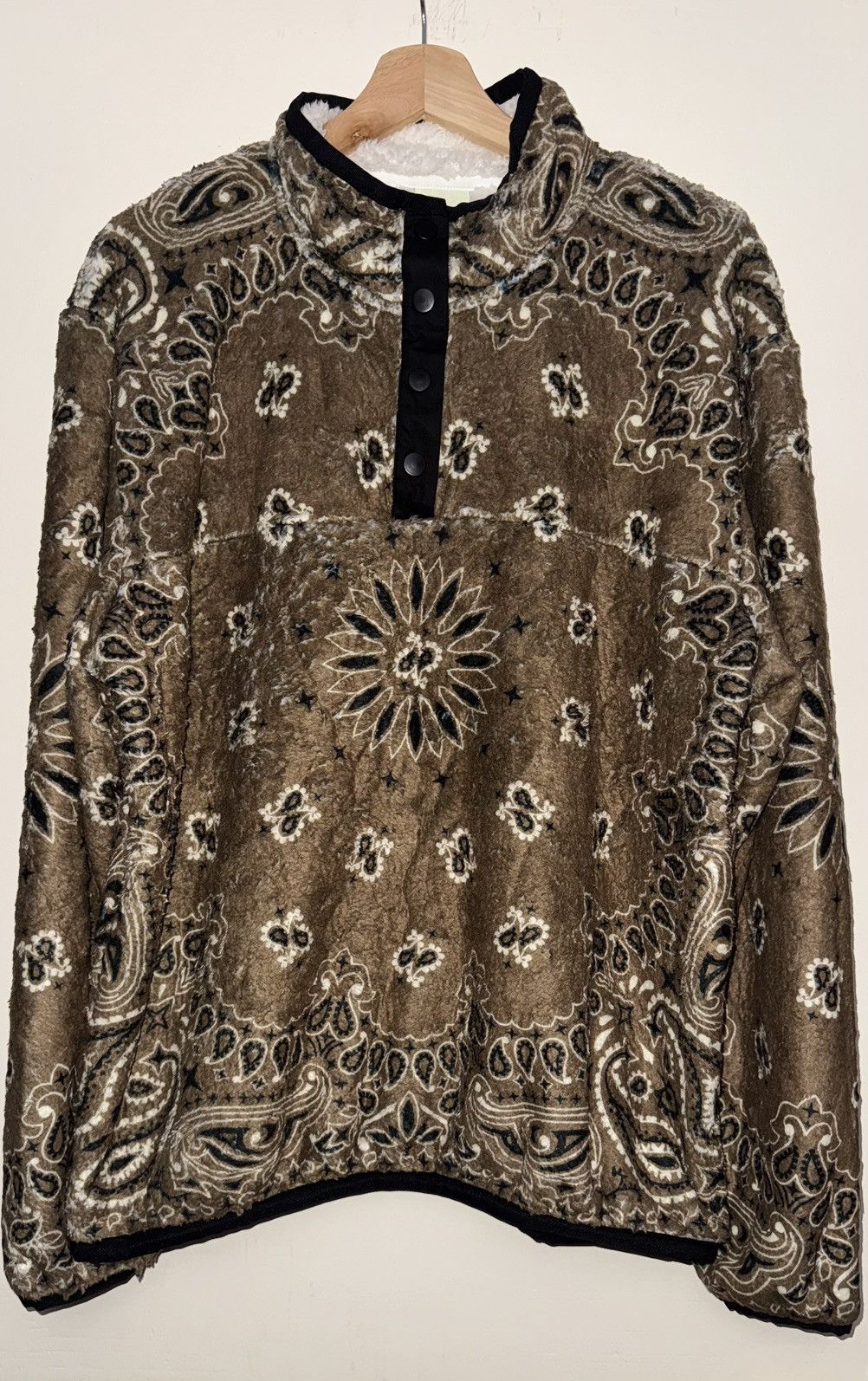 Bravest Studios Brown Paisley Bravest Quarter Zip Sweater Size US XXL / EU 58 / 5 - 1 Thumbnail