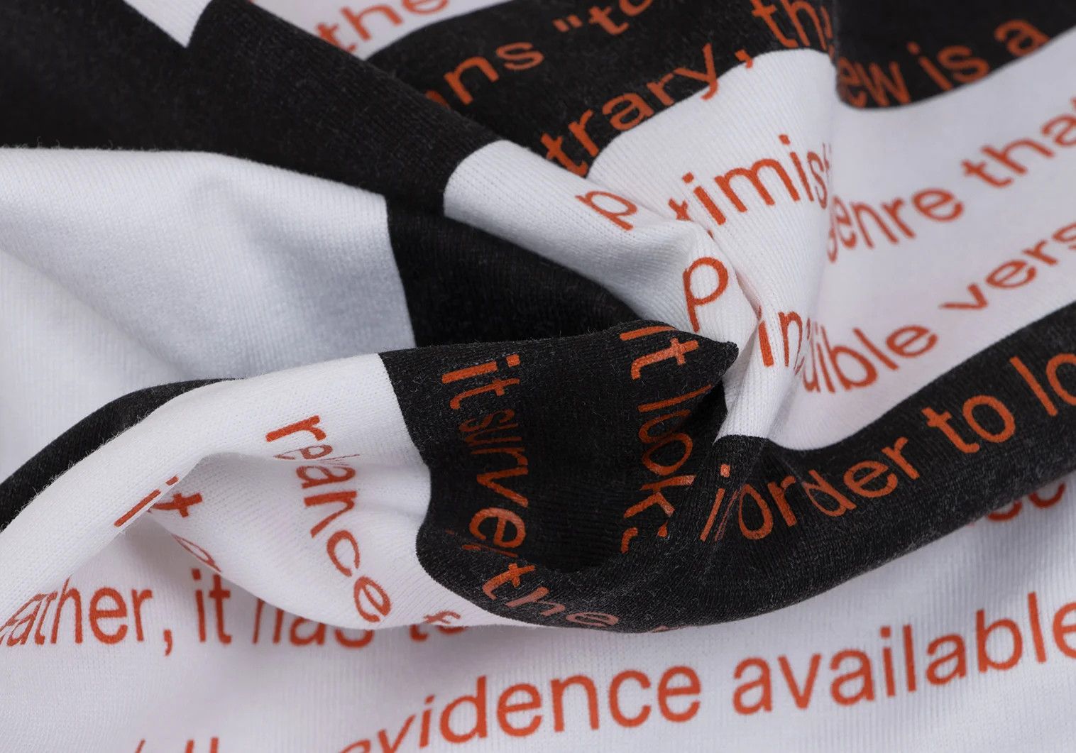Junya Watanabe Printed T-Shirt in Black, White, and Orange, Size M Size US M / EU 48-50 / 2 - 14 Thumbnail