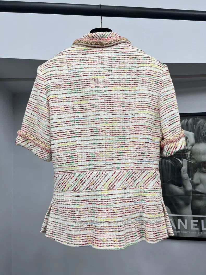 Chanel Chanel Beach series pink tweed short-sleeved jacket Size XS / US 0-2 / IT 36-38 - 3 Thumbnail