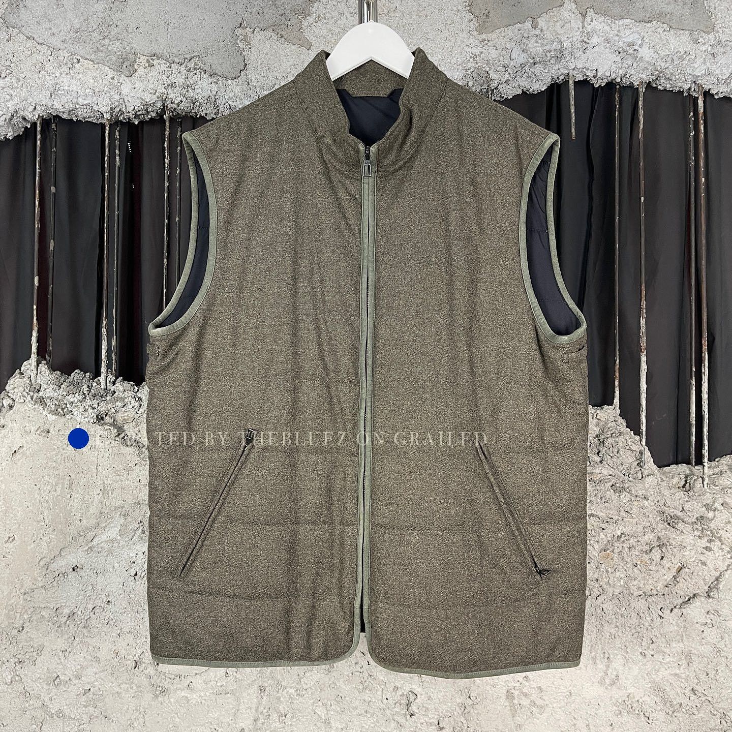 Loro Piana Green Quilted Sleeveless Outerwear Vest XL Size US XL / EU 56 / 4 - 1 Thumbnail