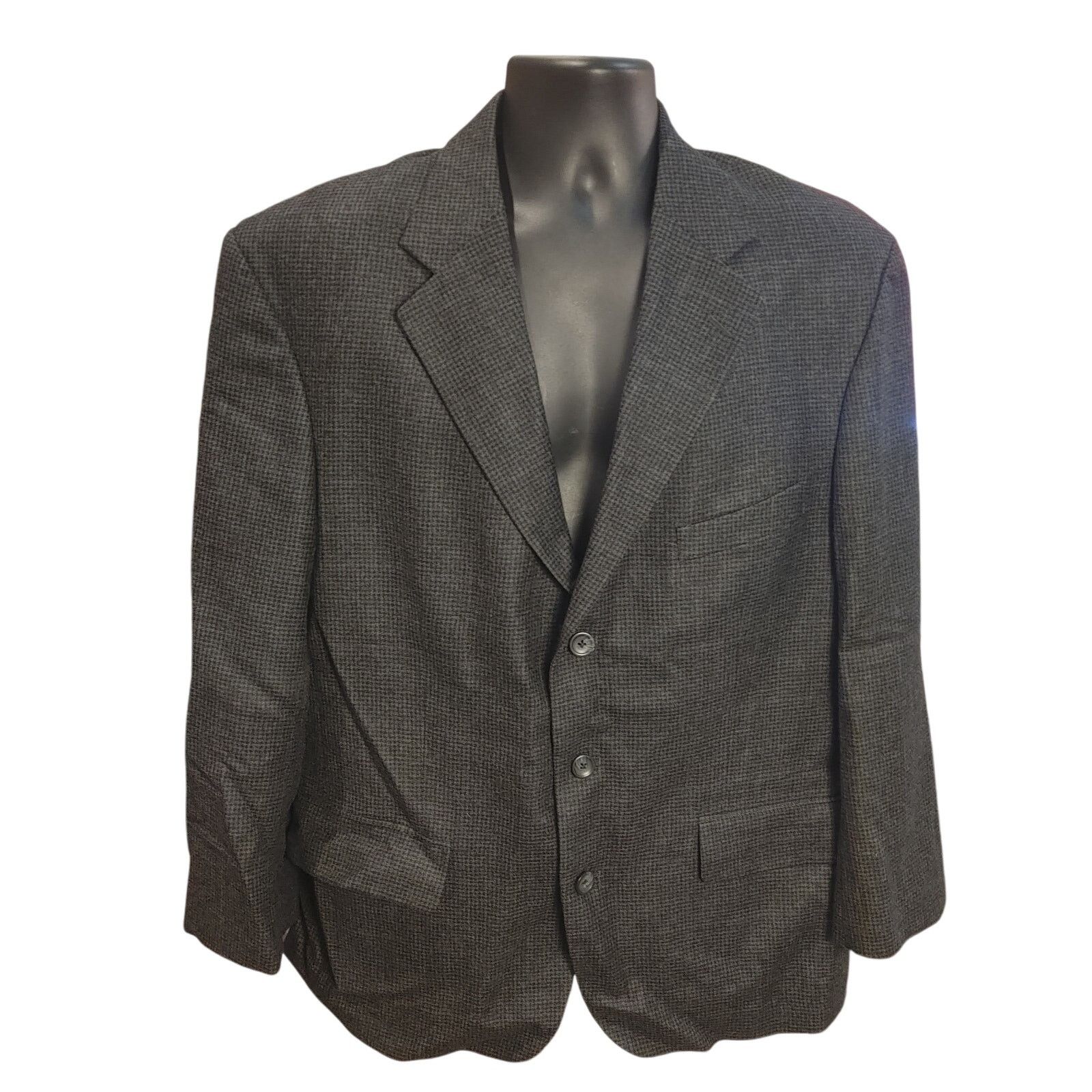 Oscar De La Renta Oscar De La Renta Men's 42R Dark Gray 3 Bttn Blazer Jacket Size 42R - 1 Thumbnail