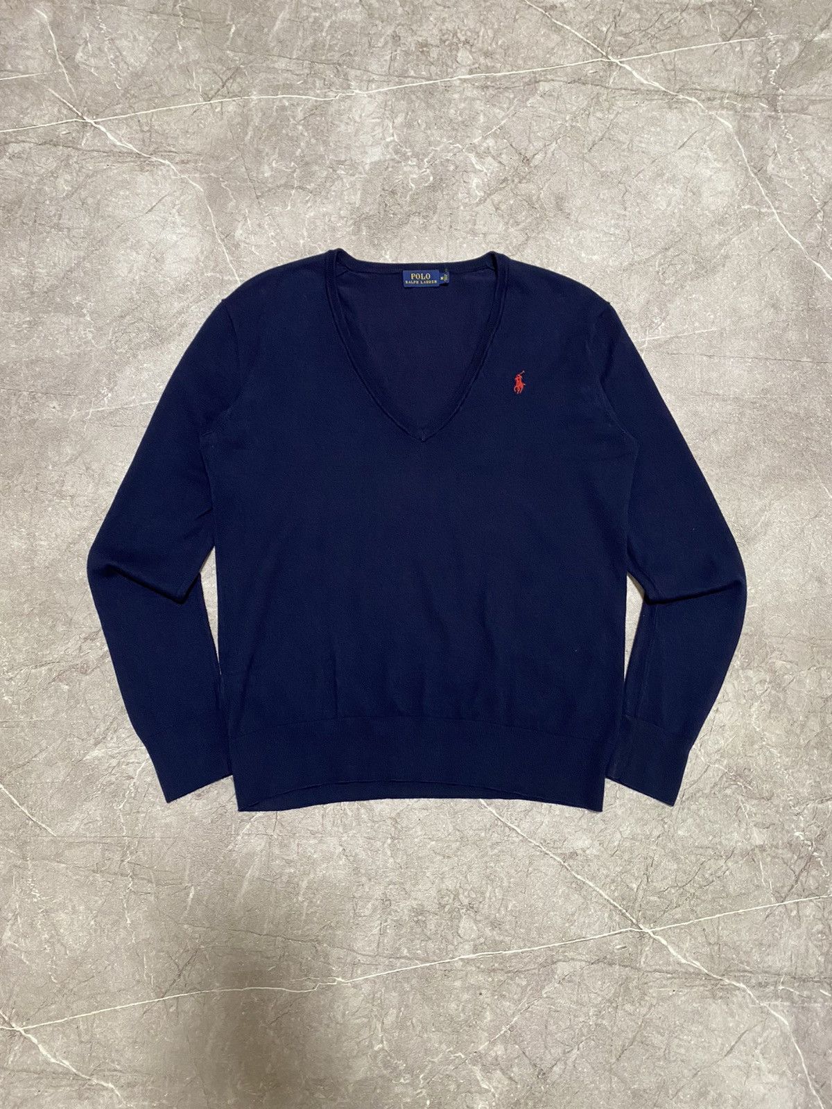 Polo Ralph Lauren Rare Y2K Polo Ralph Lauren V-Neck Nylon Sweater Retro Hype Size M / US 6-8 / IT 42-44 - 2 Thumbnail