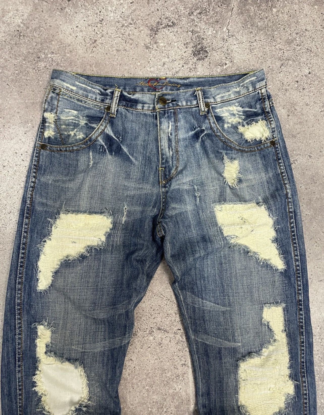 G-Star Vintage 00s Junya Watanabe Style Distressed Jeans Pants Size US 32 / EU 48 - 5 Thumbnail