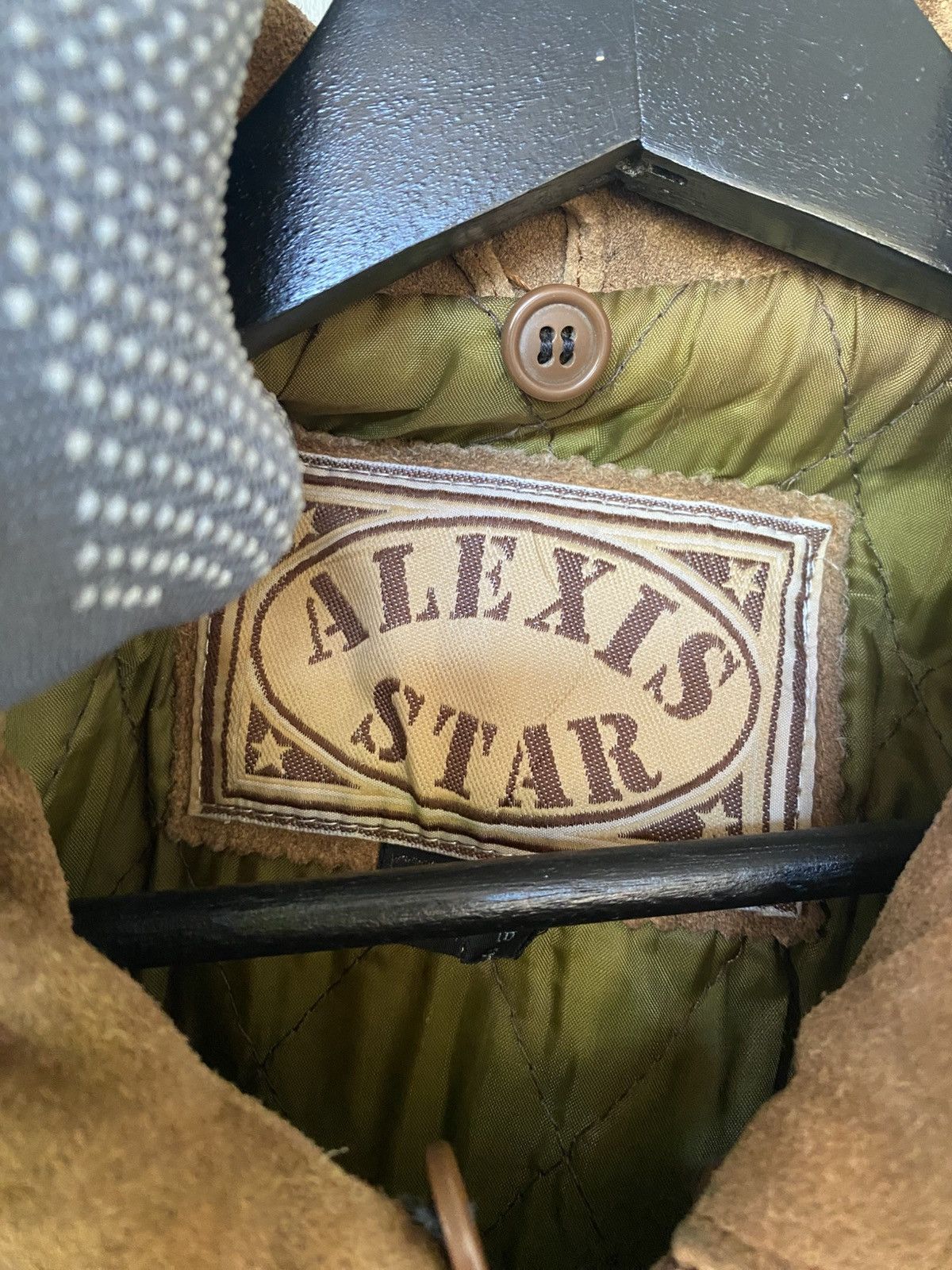 Vintage Vintage 90s Alexis Star Suede Leather Bomber Jacket Size US L / EU 52-54 / 3 - 20 Thumbnail
