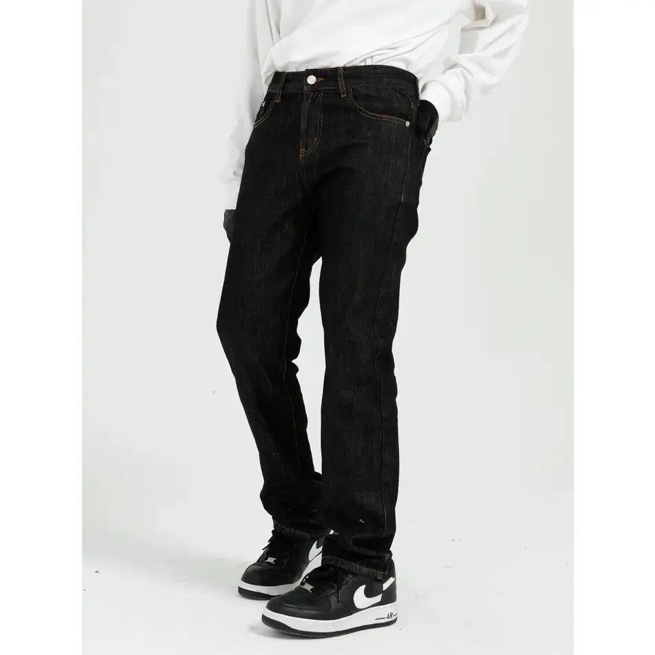 Japanese Brand Retro loose high street straight leg jeans Size US 32 / EU 48 - 4 Thumbnail