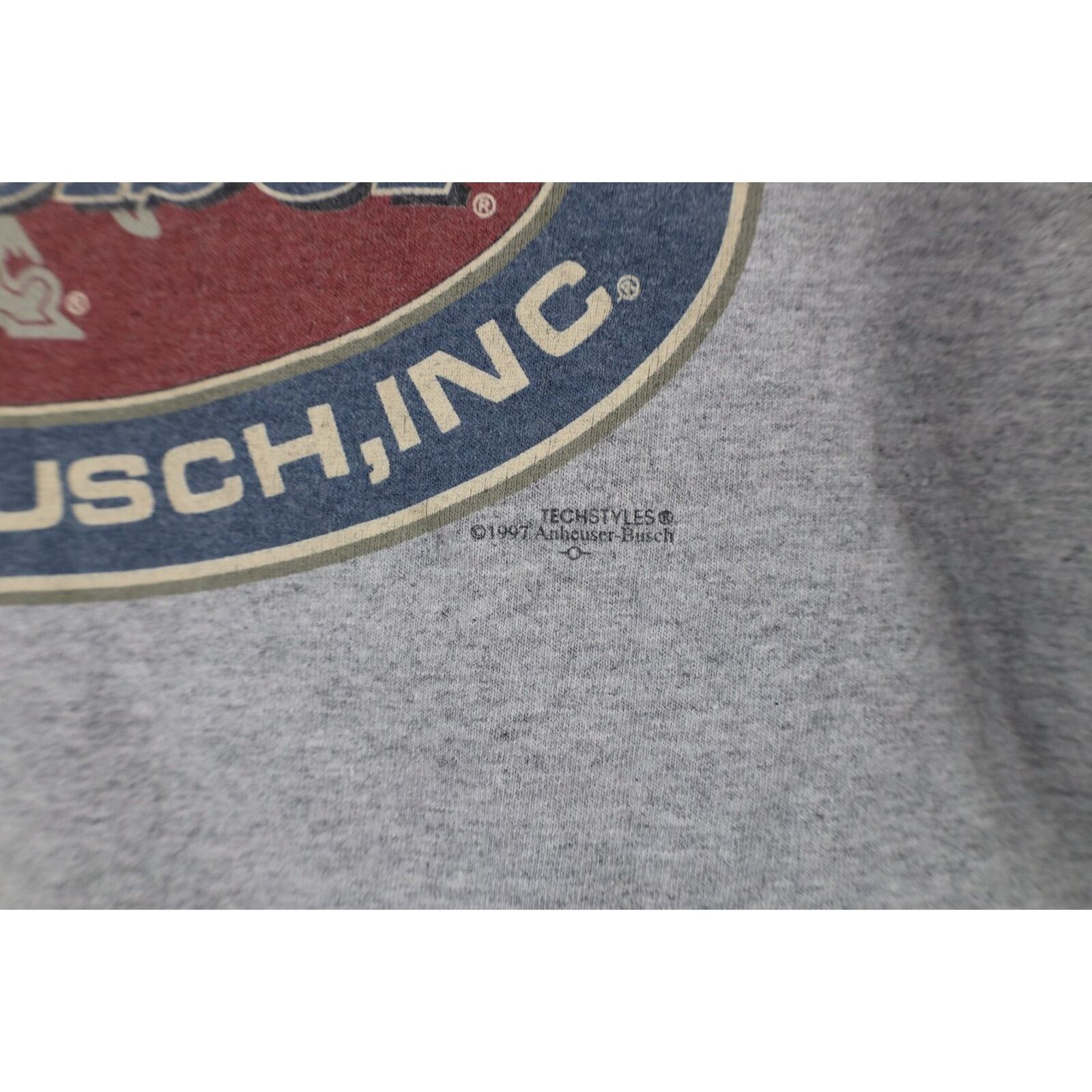 Budweiser × Vintage Vintage 90s Spell Out Anheuser Busch Budweiser Beer T-Shirt Size US L / EU 52-54 / 3 - 8 Thumbnail