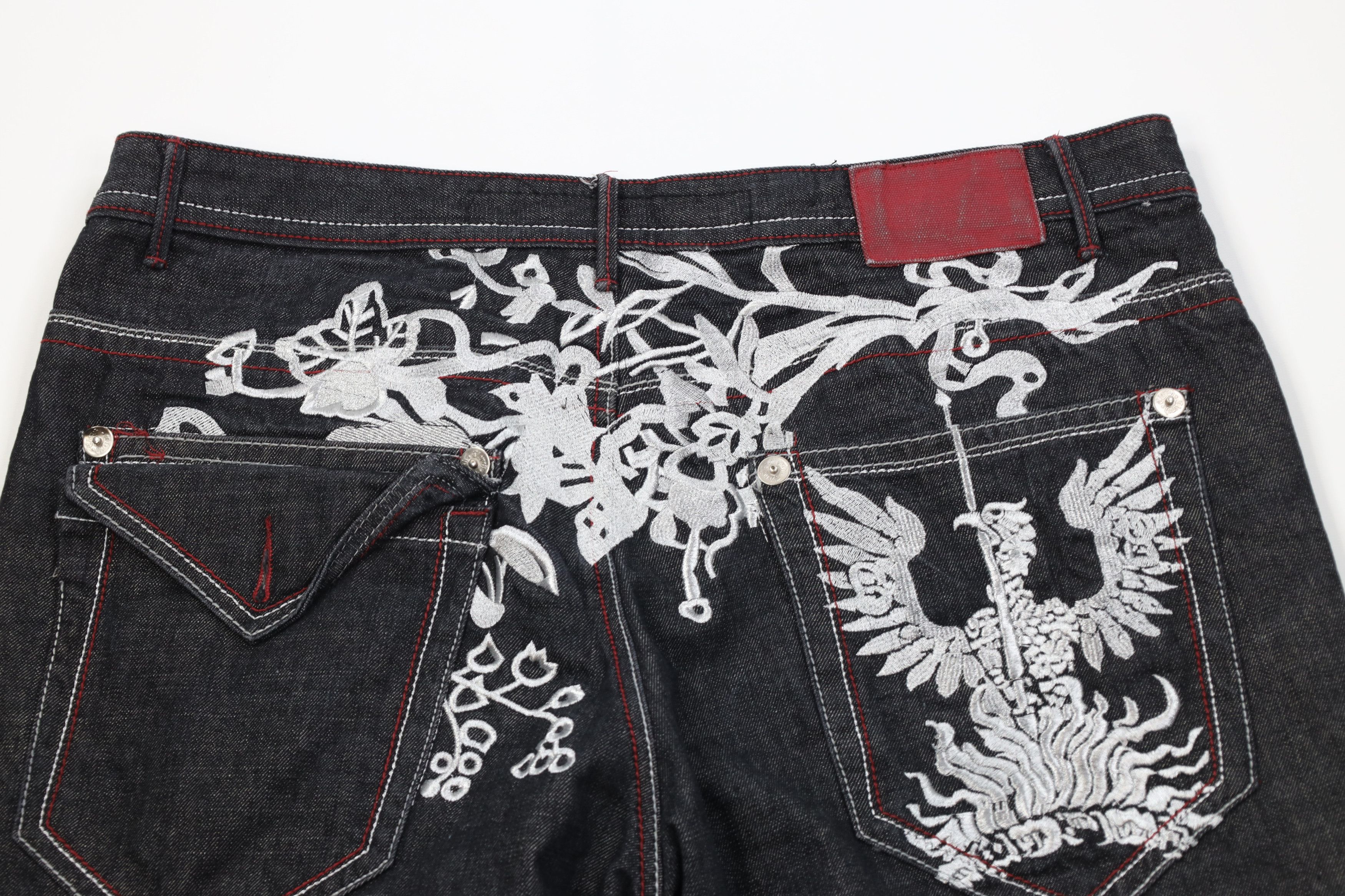 Vintage Vintage Y2K Streetwear UFC MMA Wide Leg Denim Jeans Black Size US 40 / EU 56 - 10 Thumbnail