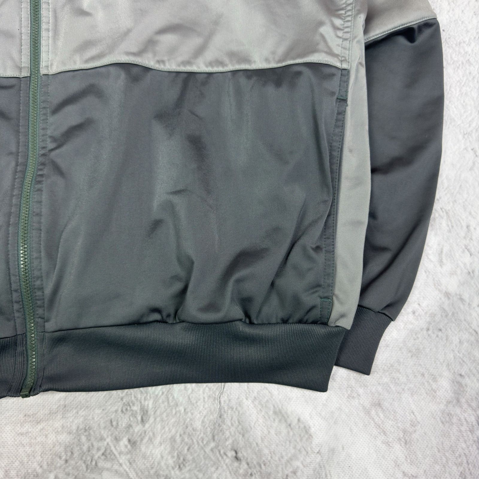 Nike Nike Men's Gray White Swoosh Spellout Full Zip Track Jacket Size US XL / EU 56 / 4 - 9 Thumbnail