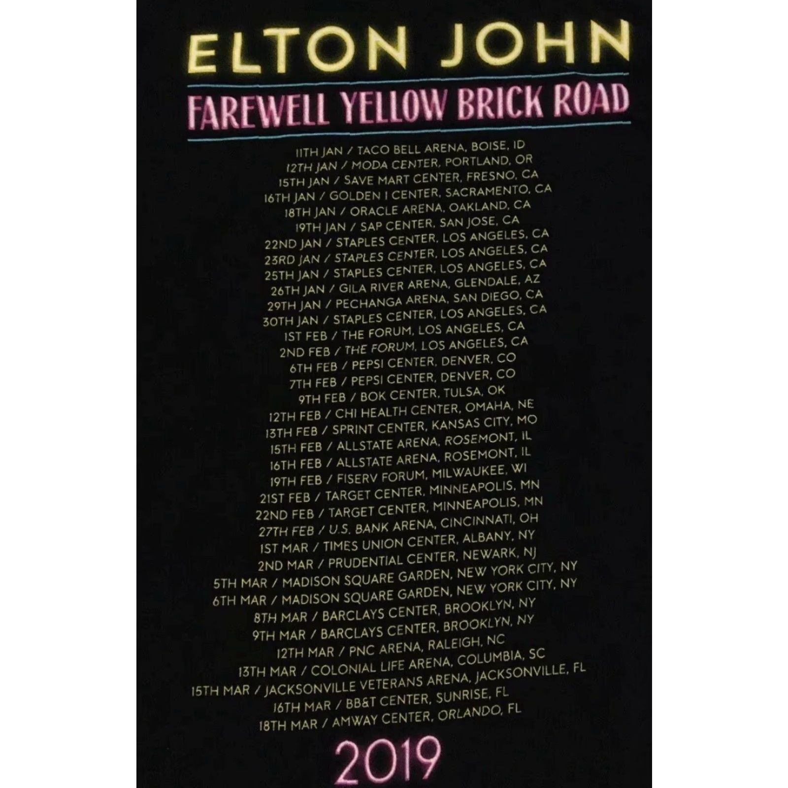 Vintage VINTAGE Elton John Farewell Yellow Brick Road Tour Shirt L Men's Black Rock Concert Band Retro Graphic Tee Size US L / EU 52-54 / 3 - 4 Thumbnail