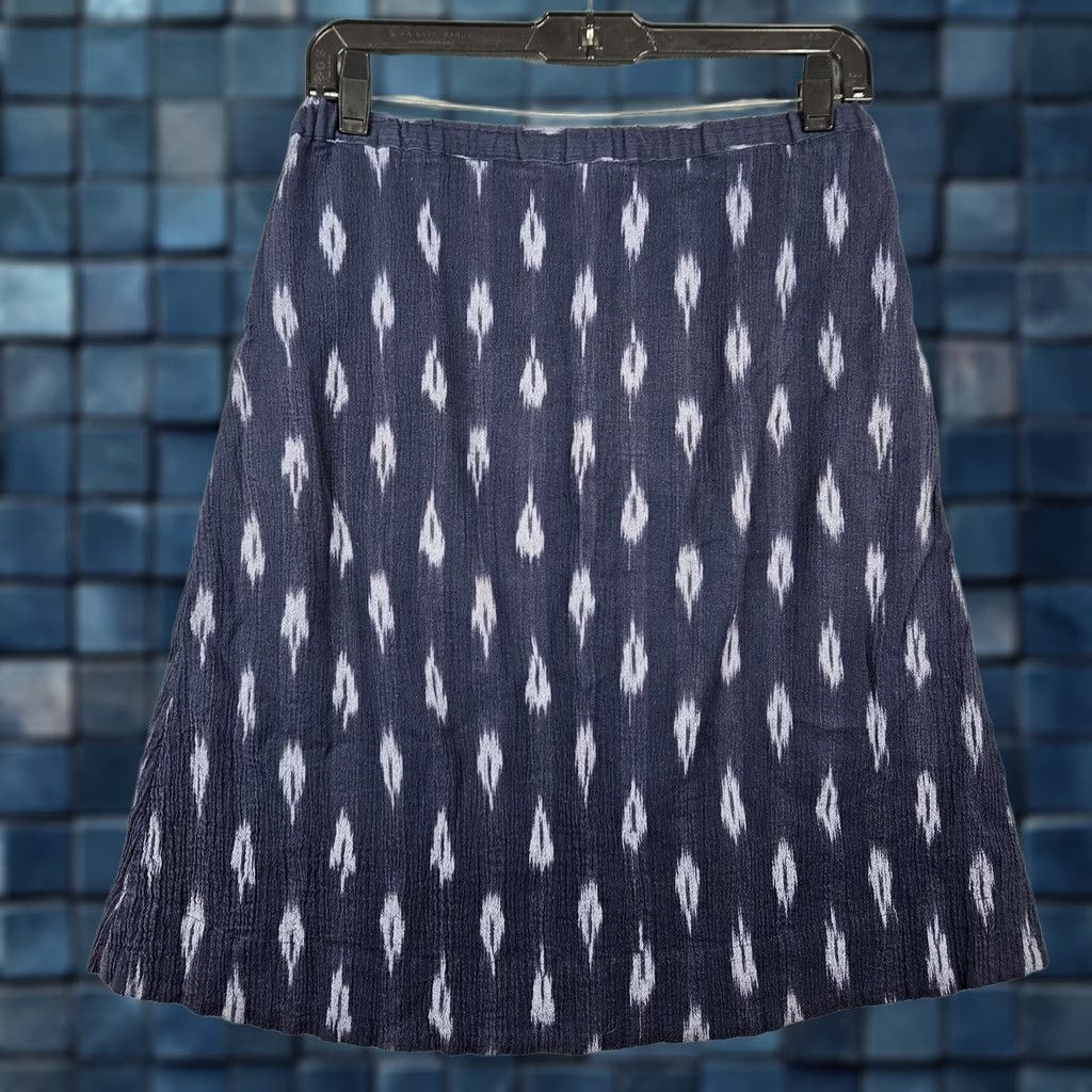 Eileen Fisher EILEEN FISHER PETITES Skirt A-Line Pull-On Ikat Blue Short N/A Mens? Size 24" / US 00 / IT 34 - 1 Thumbnail