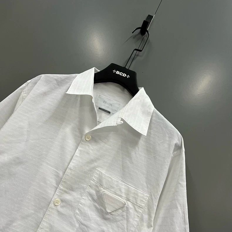 Prada Prada White dark pattern full-printed letter short-sleeved Size US L / EU 52-54 / 3 - 4 Thumbnail