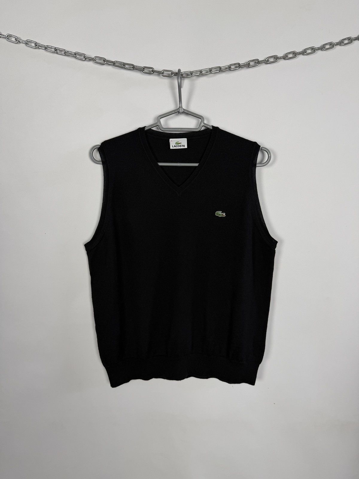 Lacoste Lacoste Wool Vest Sweater Black Crocodile Logo Vintage Sz 5 Size US L / EU 52-54 / 3 - 1 Thumbnail