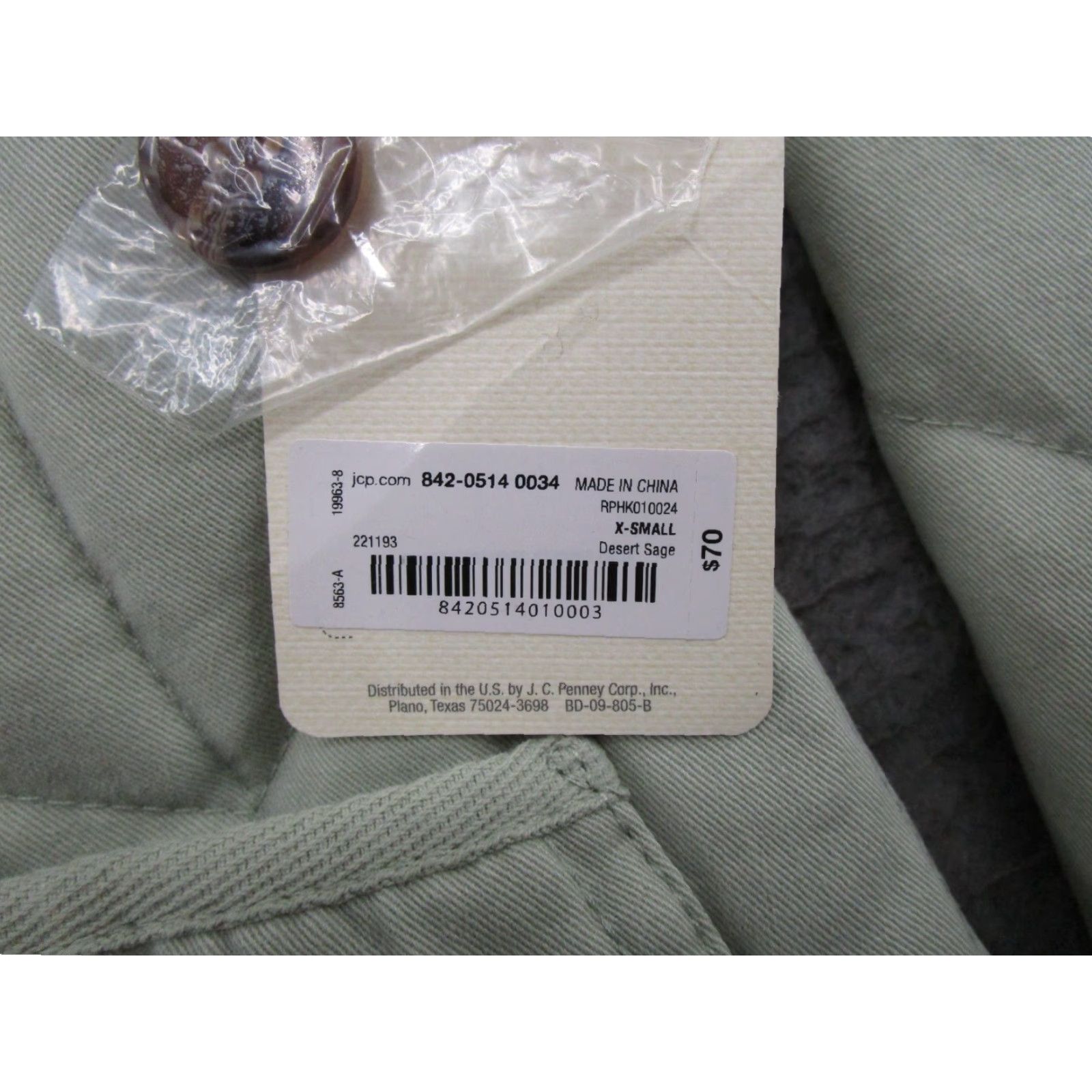 Vintage ANA Women's Desert Sage Green Button Up Quilted Cotton Jacket XS Regular Size XS Green Solid Pattern Lined Polyester Vintage: No Brand: a.n.a Size XS / US 0-2 / IT 36-38 - 3 Thumbnail