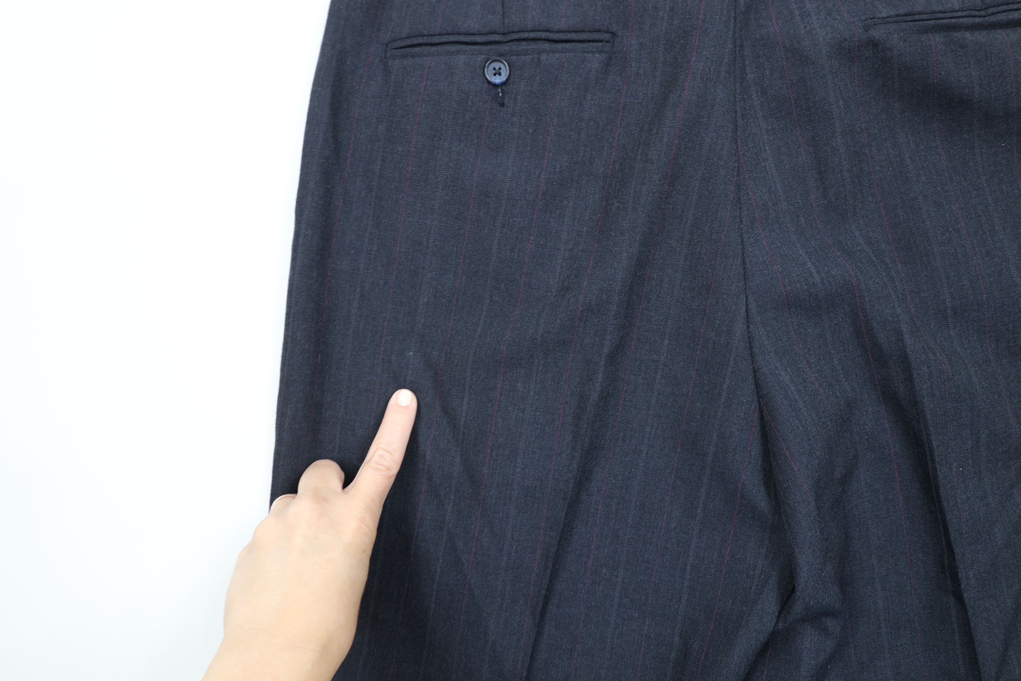Vintage Vintage 90s Streetwear Pinstriped Wide Leg Chino Pants USA Size US 34 / EU 50 - 14 Thumbnail