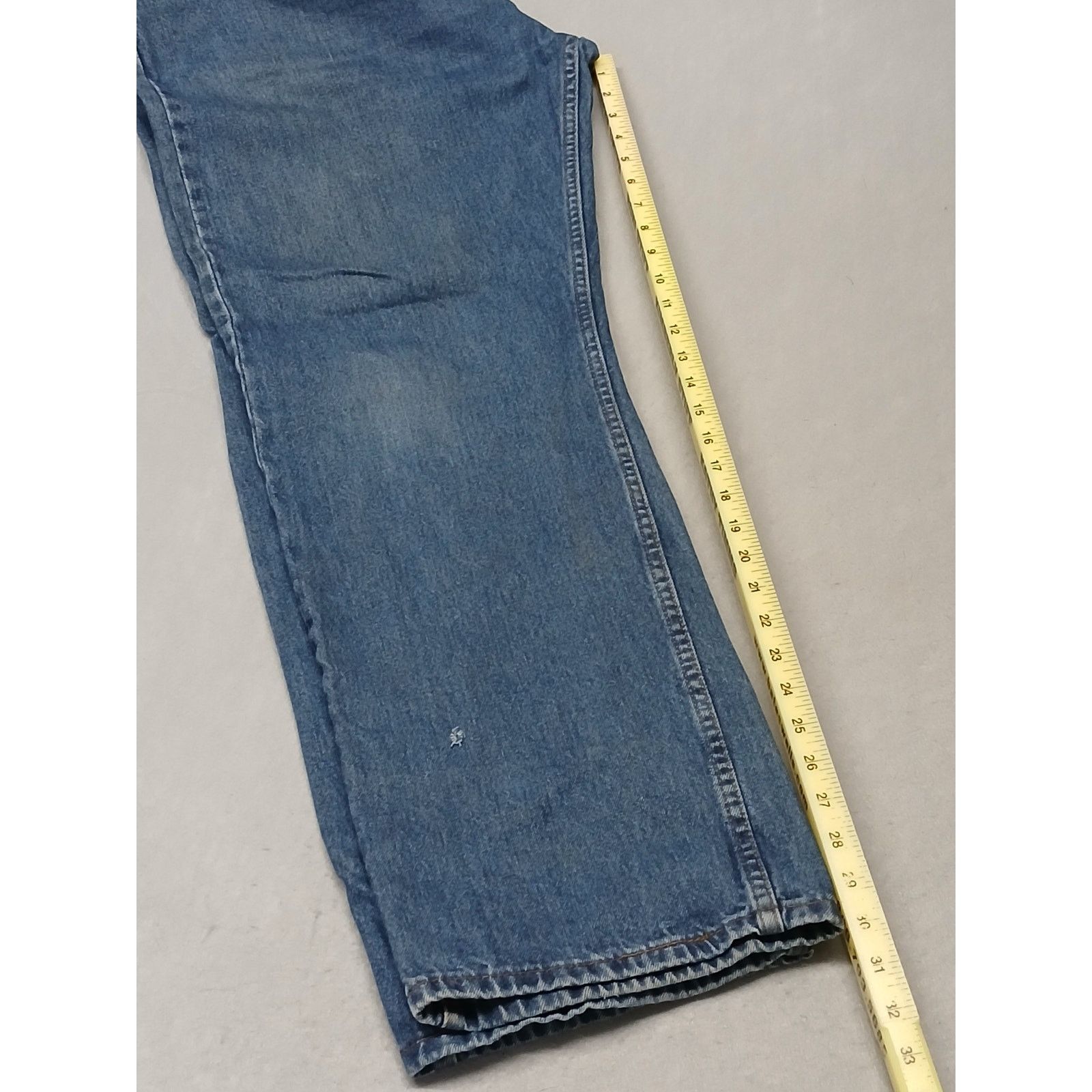 Levi's Levi's (42x32) Men's Straight Fit Blue Denim Jeans Size US 42 / EU 58 - 5 Thumbnail