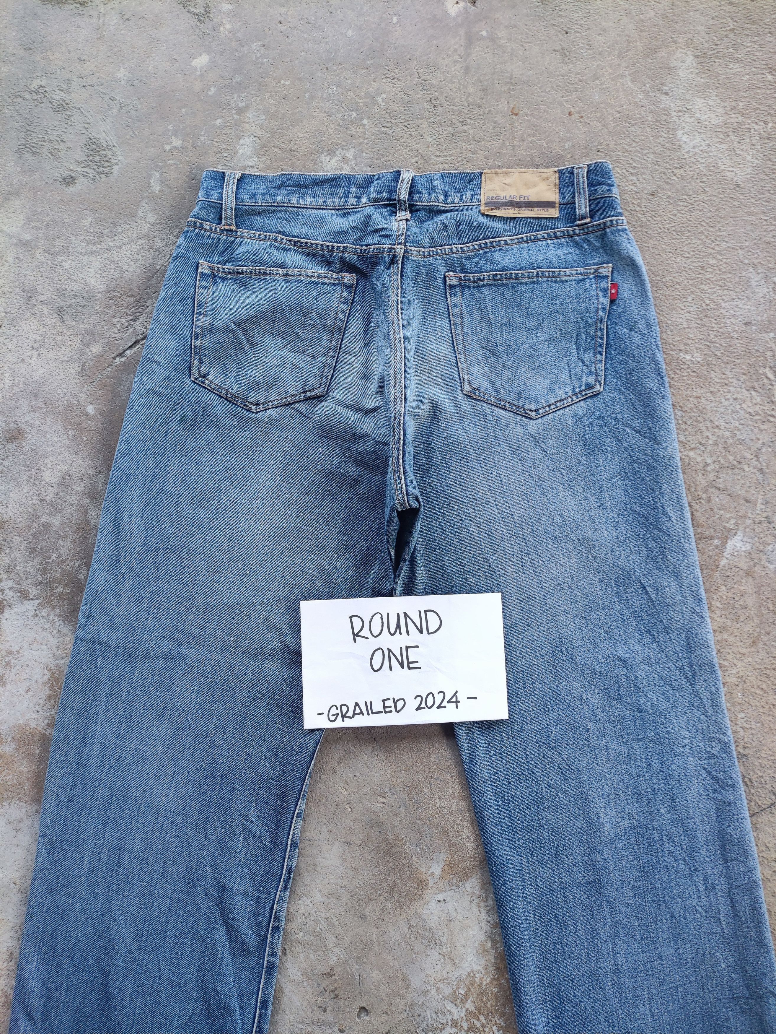 Japanese Brand W34 Vintage Japanese Baggy Jeans Distressed Faded Pants Size US 35 - 10 Thumbnail