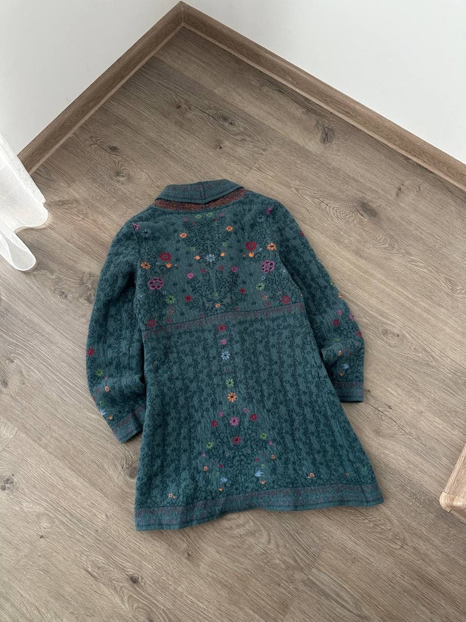 Japanese Brand × Vintage Vintage DUNQUE Wool Cardigan Floral Sweater Size US M / EU 48-50 / 2 - 11 Thumbnail