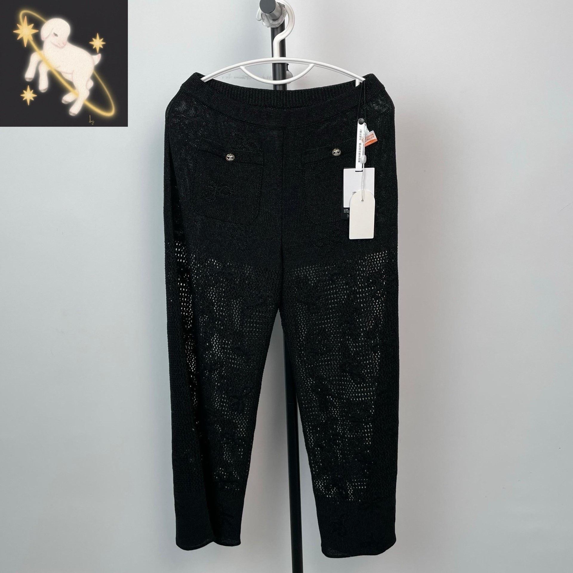 Chanel Chanel Black Pants 24 Women Size 24" / US 00 / IT 34 - 1 Thumbnail