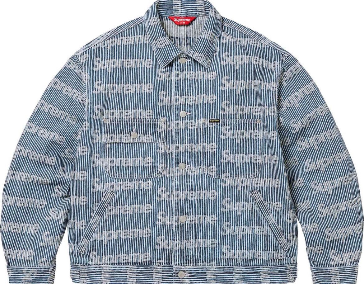 image of Supreme Trucker Denim Chore Jacket, Men's (Size Small)