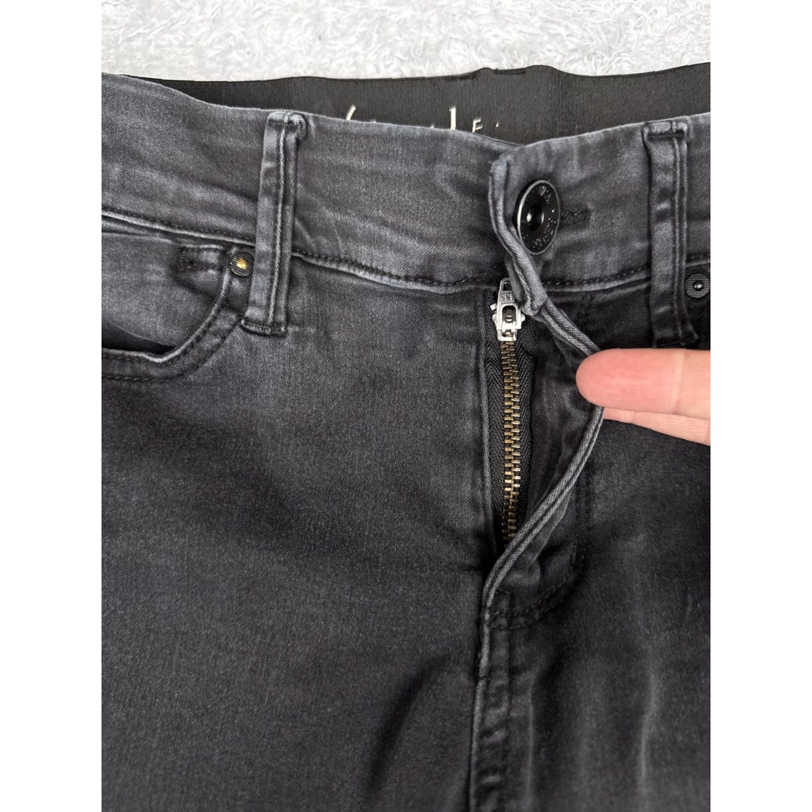 Vintage Natural Reflections Jeans Women 4 Mid Rise Bootcut Denim 28x31 Charcoal Wash 5-Pocket Regular Fit Stretch Slimmer Cotton Blend Blue Womens Boots? Size 27" / US 4 / IT 40 - 5 Thumbnail