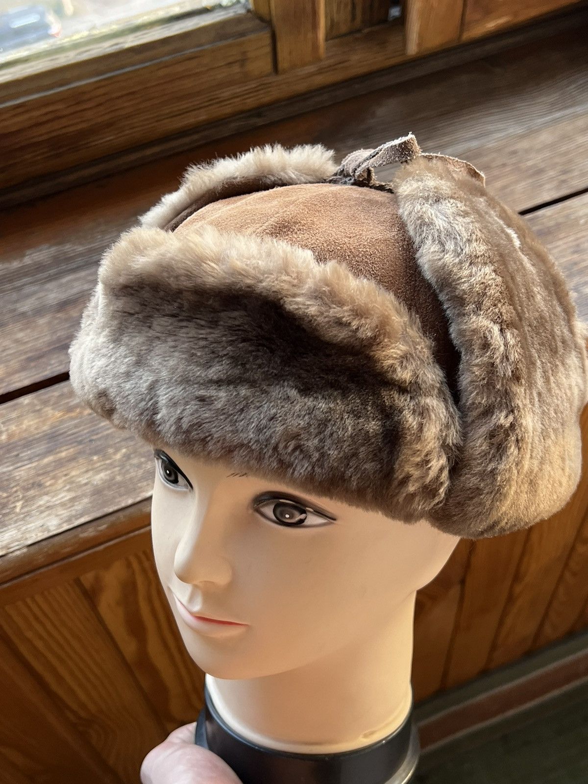 Leather Vintage Ushanka CRAMBES Y2K Leather Trapper Hat Rare Size ONE SIZE - 5 Thumbnail