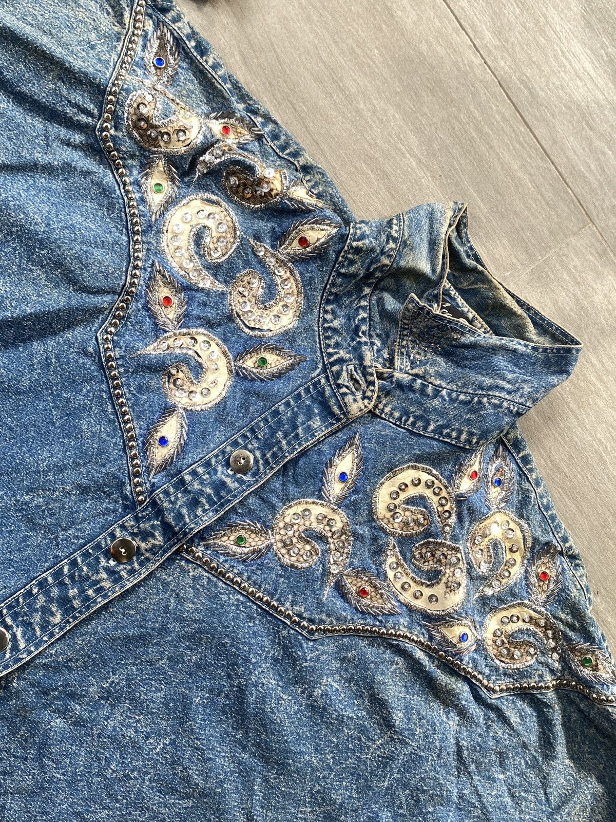 Vintage VINTAGE Lee Sands Hawaii Denim Button Jacket Women Size L / US 10 / IT 46 - 19 Thumbnail