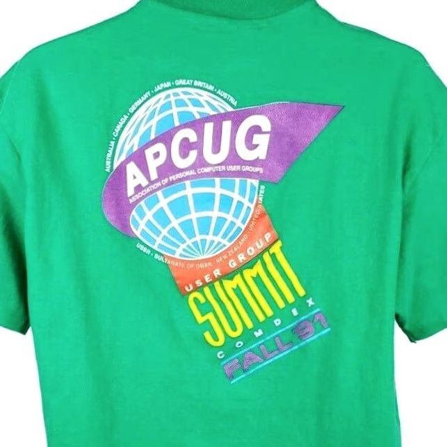 Hanes VINTAGE APCUG Computer T Shirt Mens Size Large 90s User Group Summit Made In USA Size US L / EU 52-54 / 3 - 4 Thumbnail