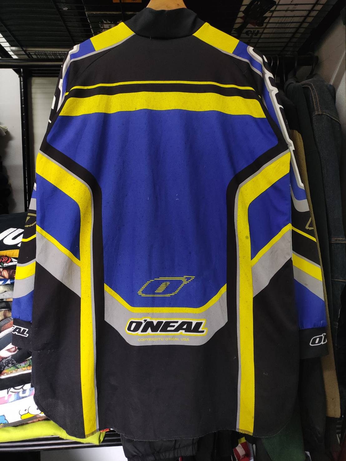 Fox Racing Vtg 90's O'Neal Motocross Racing USA DirtBike Racing Jersey Size US L / EU 52-54 / 3 - 2 Thumbnail