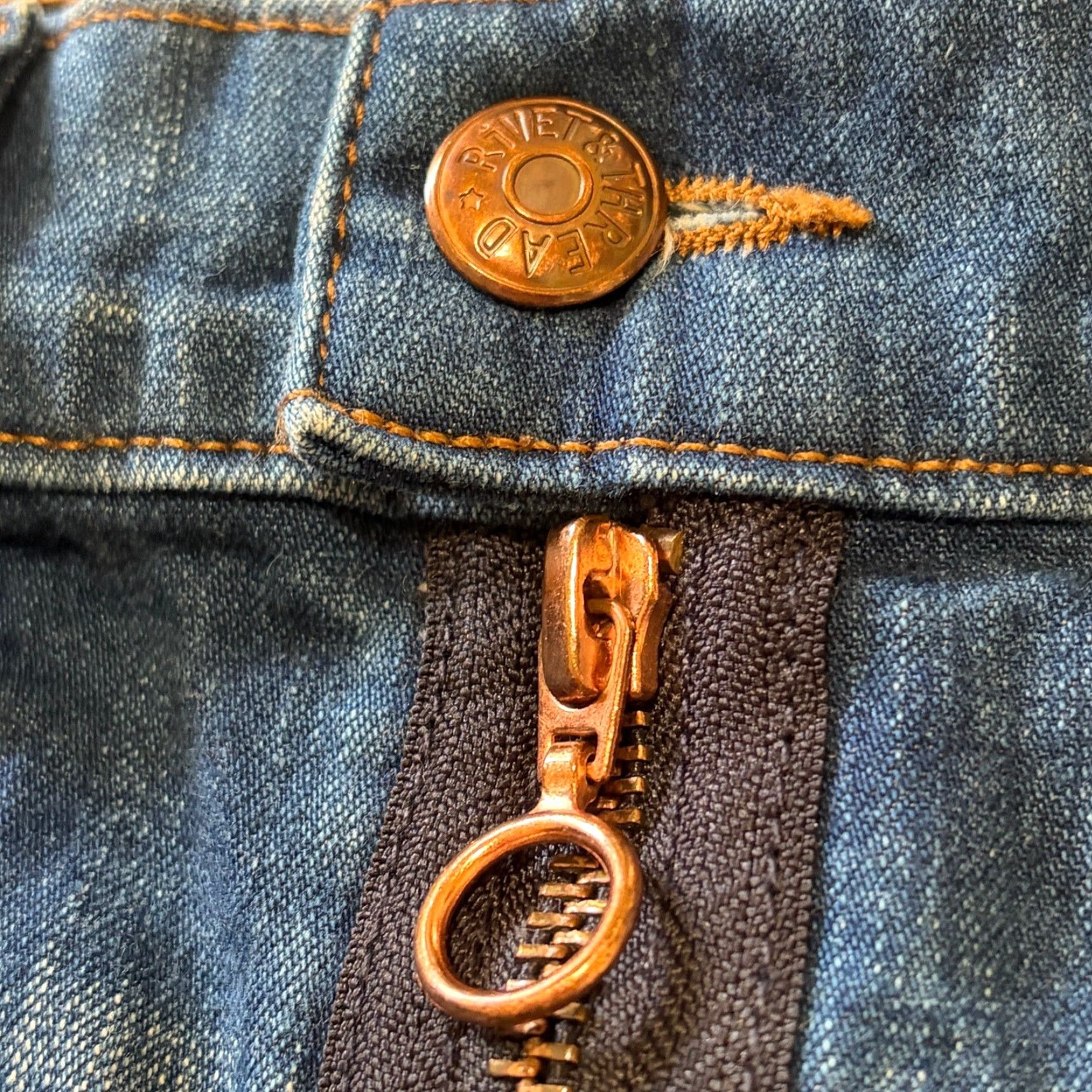 Madewell Rivet & Thread Madewell Crop Jean Womens 24 Blue High Rise Wide Leg Zip Fly USA Jur... Size 42" / US 20 - 7 Thumbnail