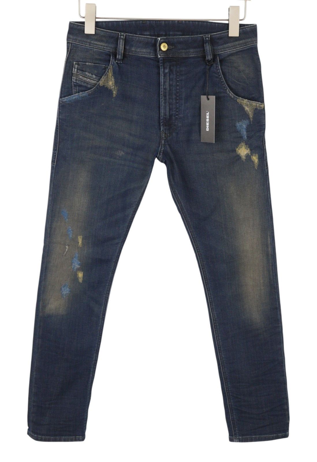 Diesel KROOLEY-X-T 0870Z W28 Blue Faded Slim Jogg Jeans 89059 Size US 28 / EU 44 - 2 Thumbnail