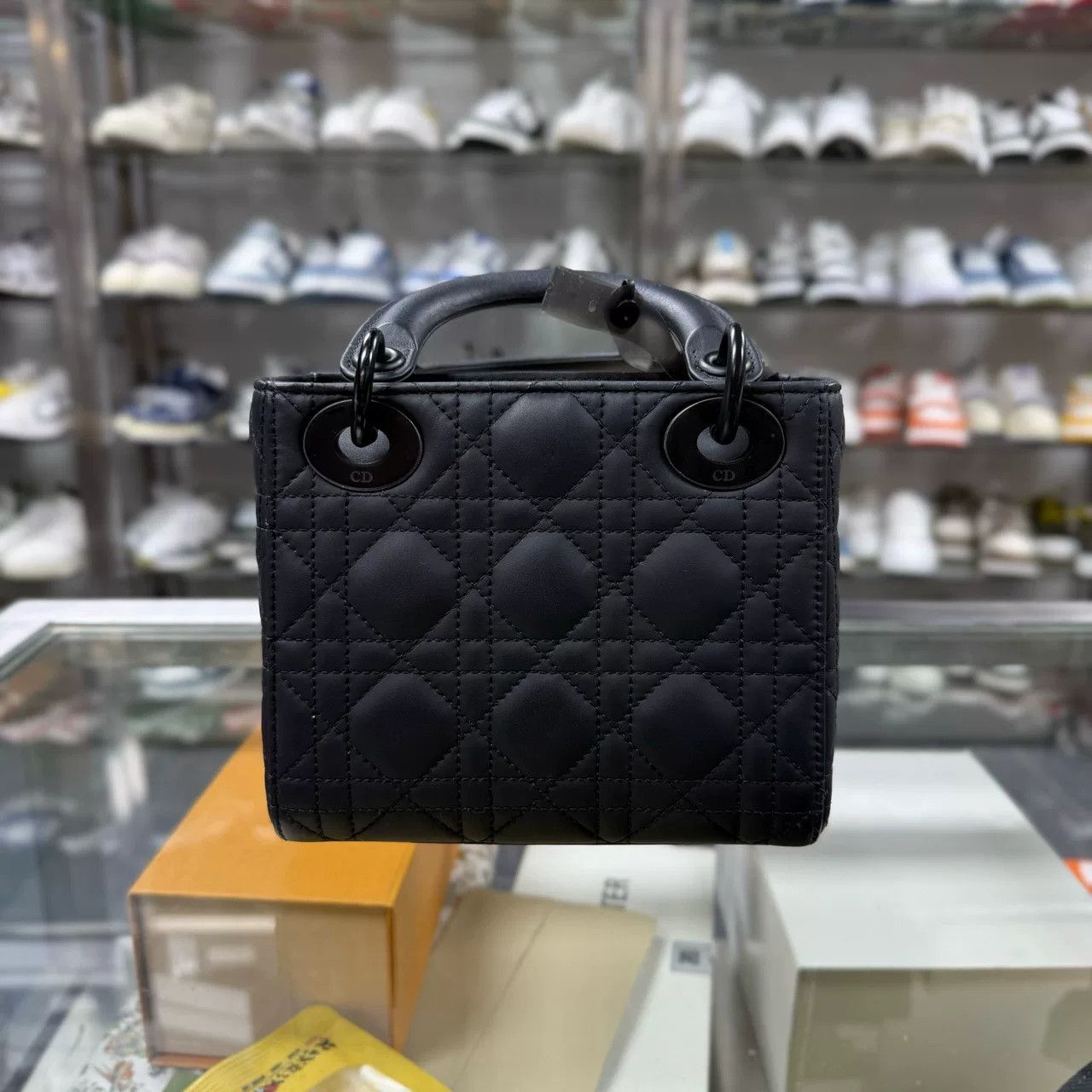 Dior Dior Lady 3 Compartment Matte Black Bag Size ONE SIZE - 1 Thumbnail