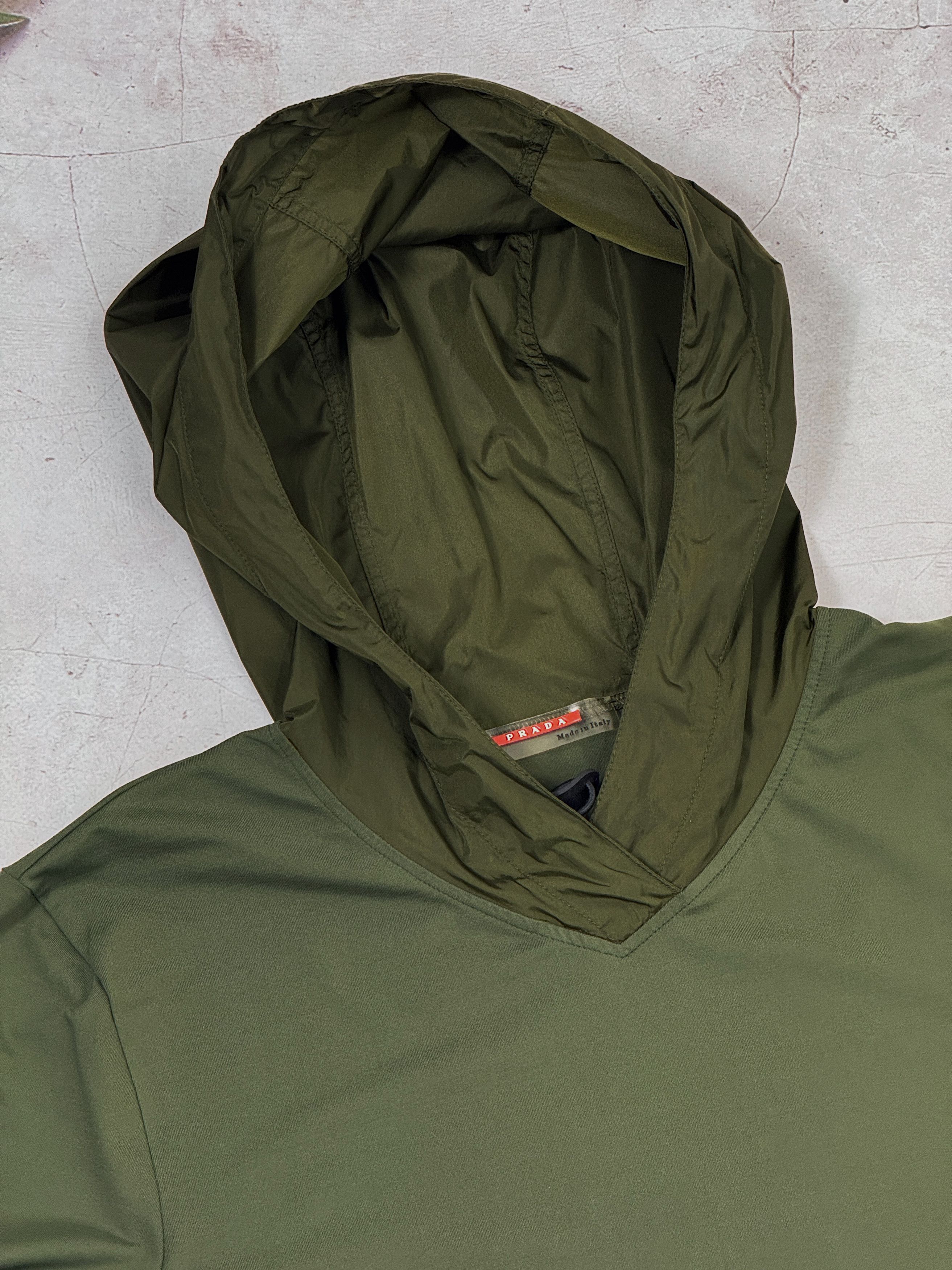 Prada Prada Nylon Hoodie Red Tab Olive Green Size US S / EU 44-46 / 1 - 5 Thumbnail