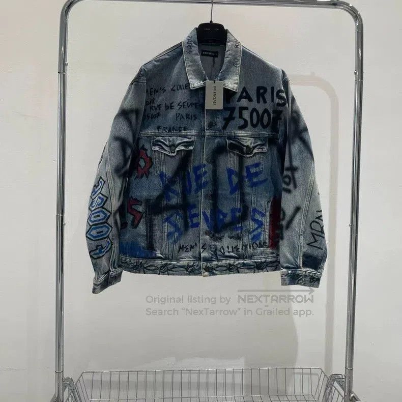Balenciaga Balenciaga Distressed Graffiti Letter Jacket. Size US M / EU 48-50 / 2 - 1 Thumbnail