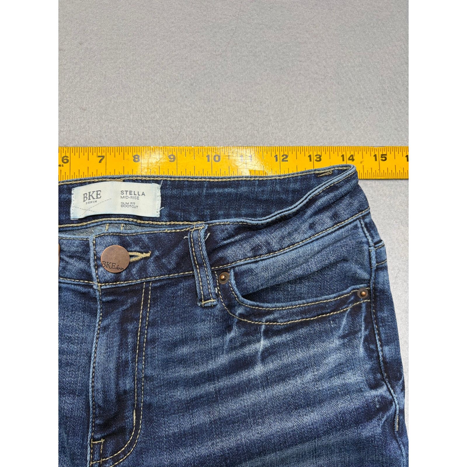 BKE BKE Stella Mid Rise Slim Fit Bootcut Jeans 27x31.5 Blue Size 27" / US 4 / IT 40 - 5 Thumbnail