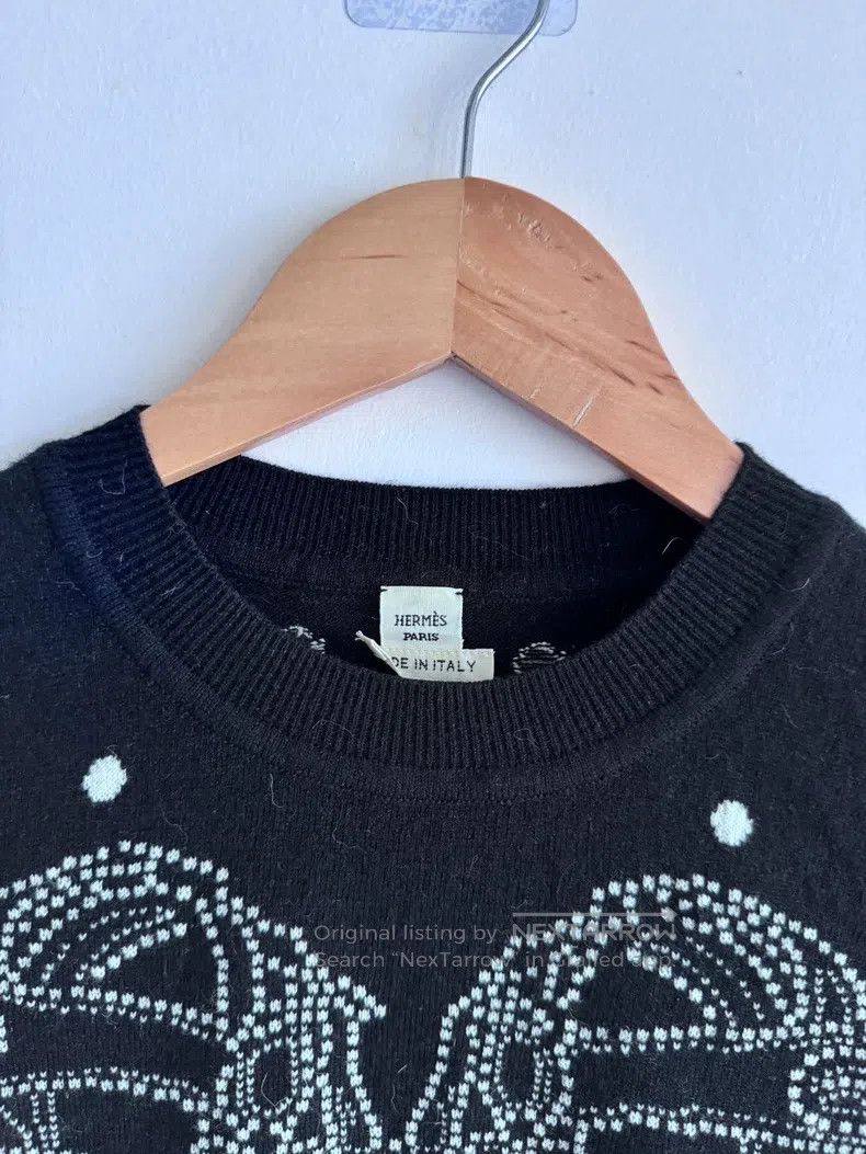 Hermes Hermes Short-sleeve round-neck cashmere pullover Size XXS / US 00 / IT 34 - 2 Thumbnail