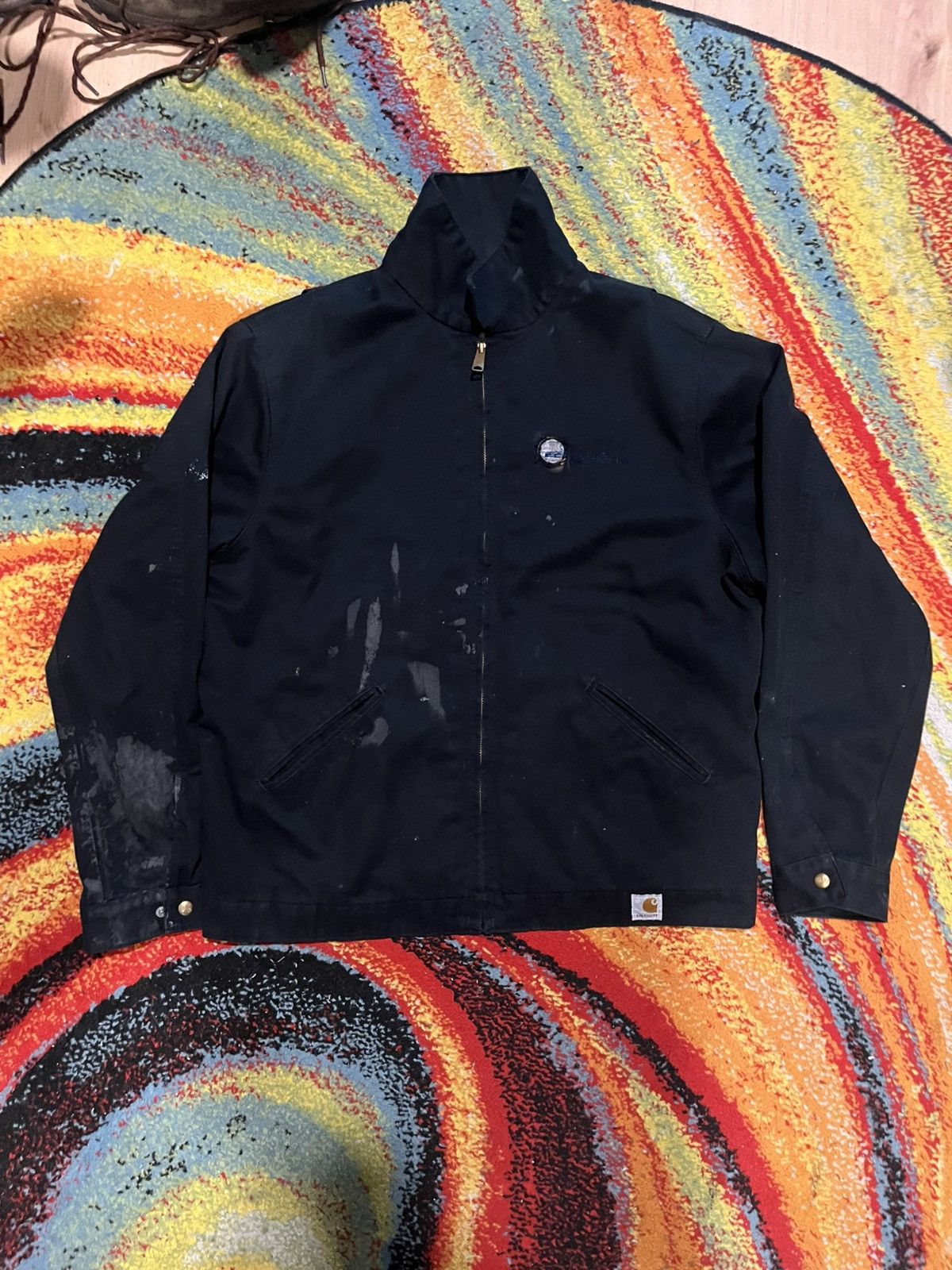 Carhartt Carhartt Jacket Workwear Large Black Insulated Distressed Size US L / EU 52-54 / 3 - 1 Thumbnail